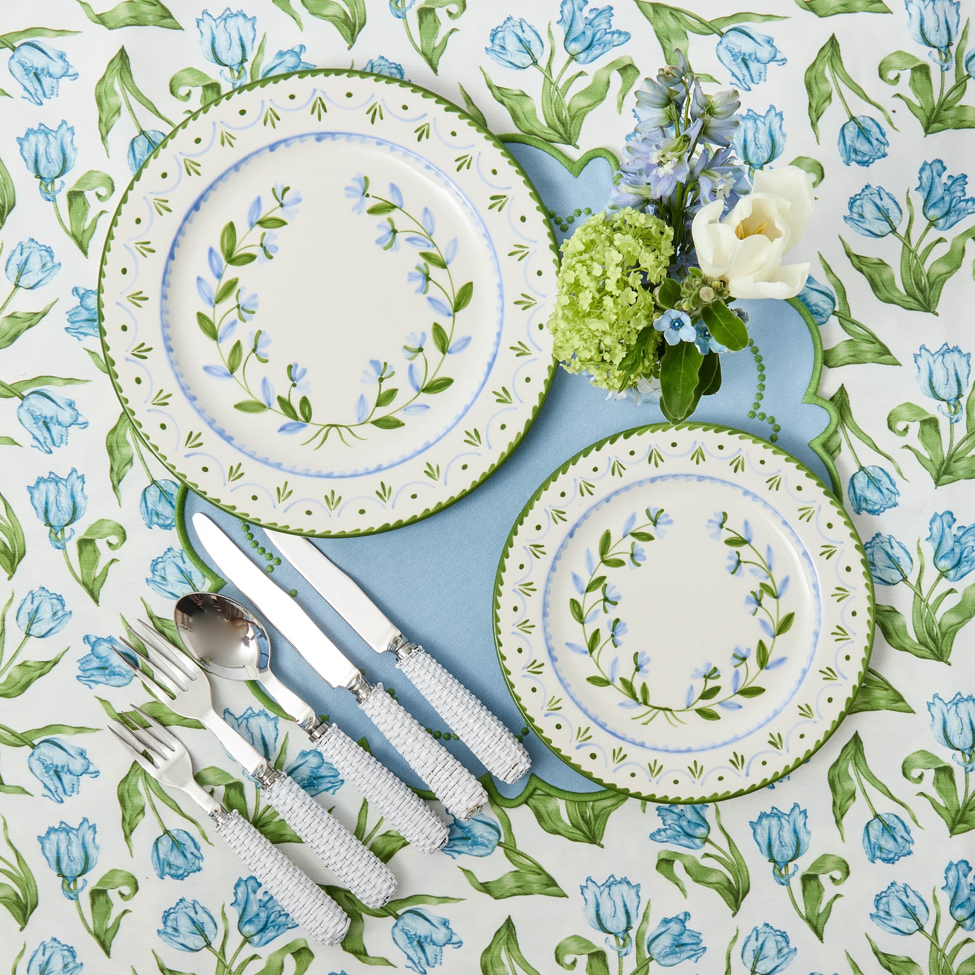 Josephine Green & Blue Starter Plate - Image 4