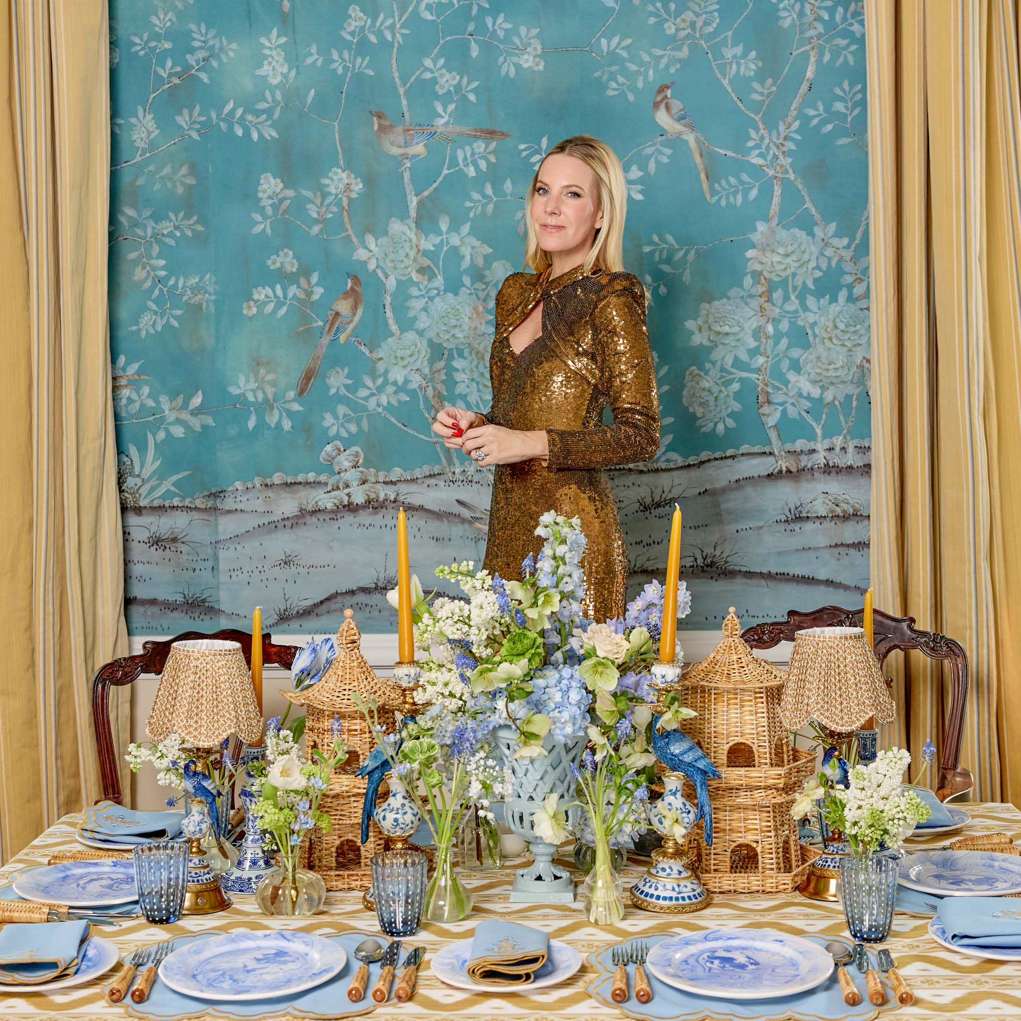 Julia Blue Marbled Dinner Plate - Image 3