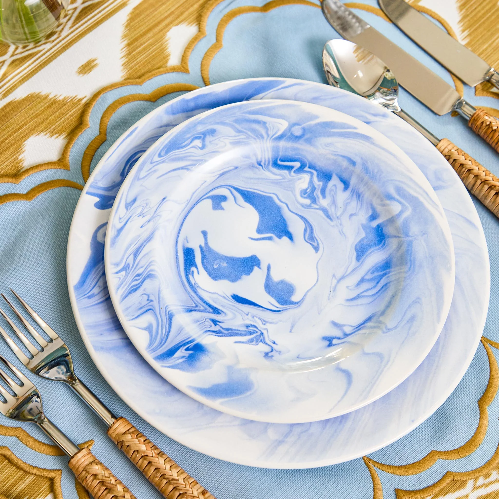 Julia Blue Marbled Starter Plate - Image 8