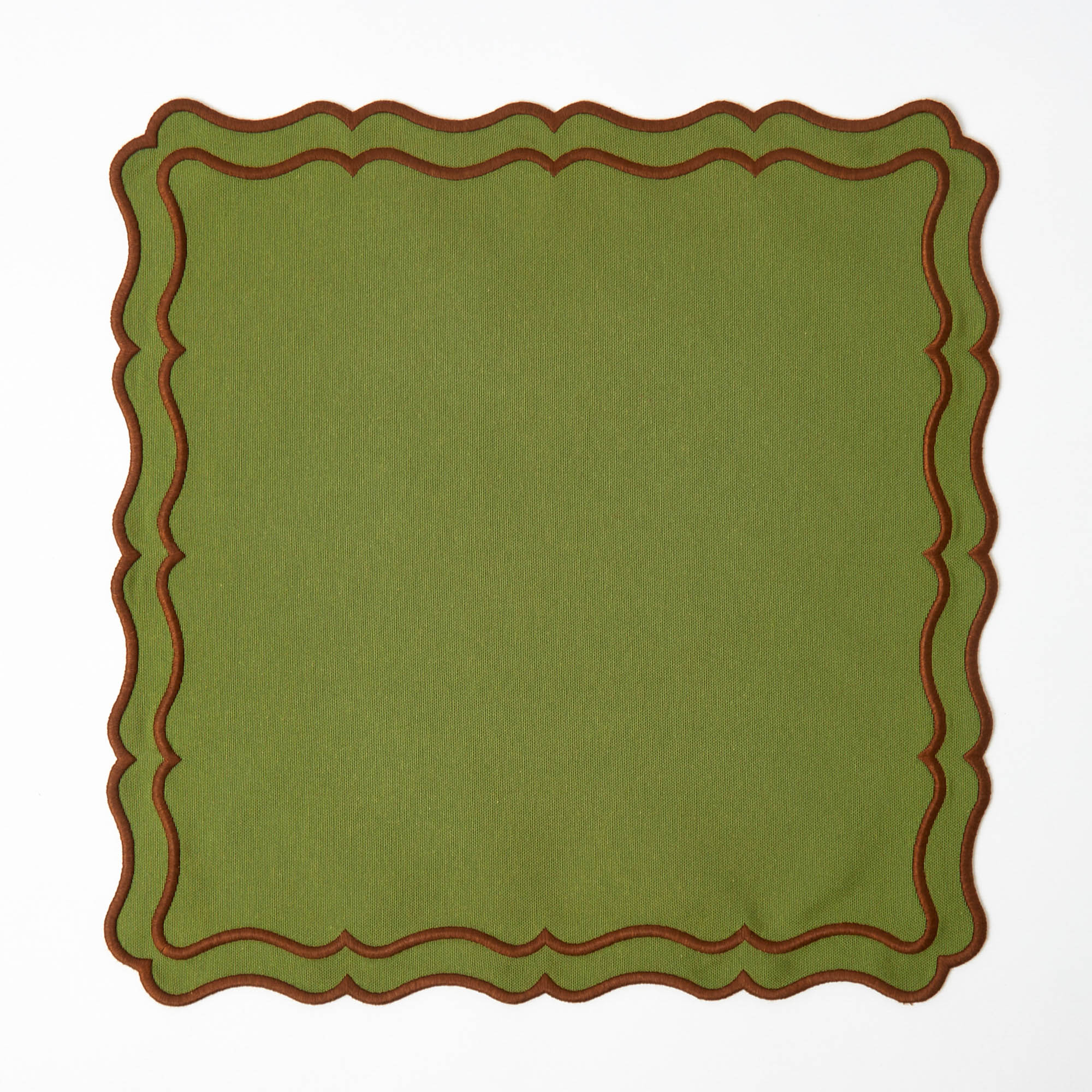 Katherine Green & Chocolate Napkins (Set of 4) - Image 6