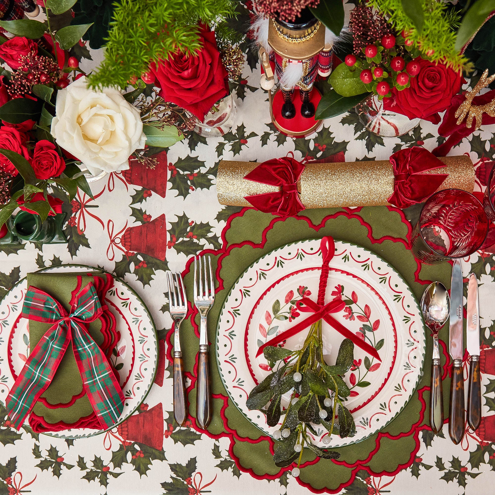 Katherine Green & Red Placemats (Set of 4) - Image 10