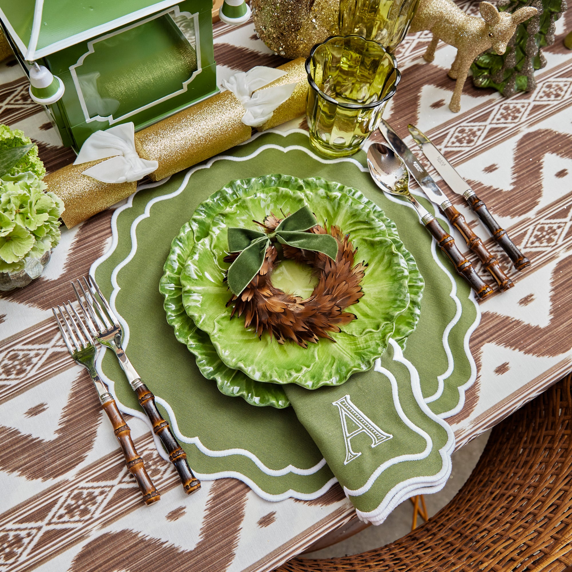 Serena Green Cabbage Dinner & Starter Plates (Set of 8) - Image 17