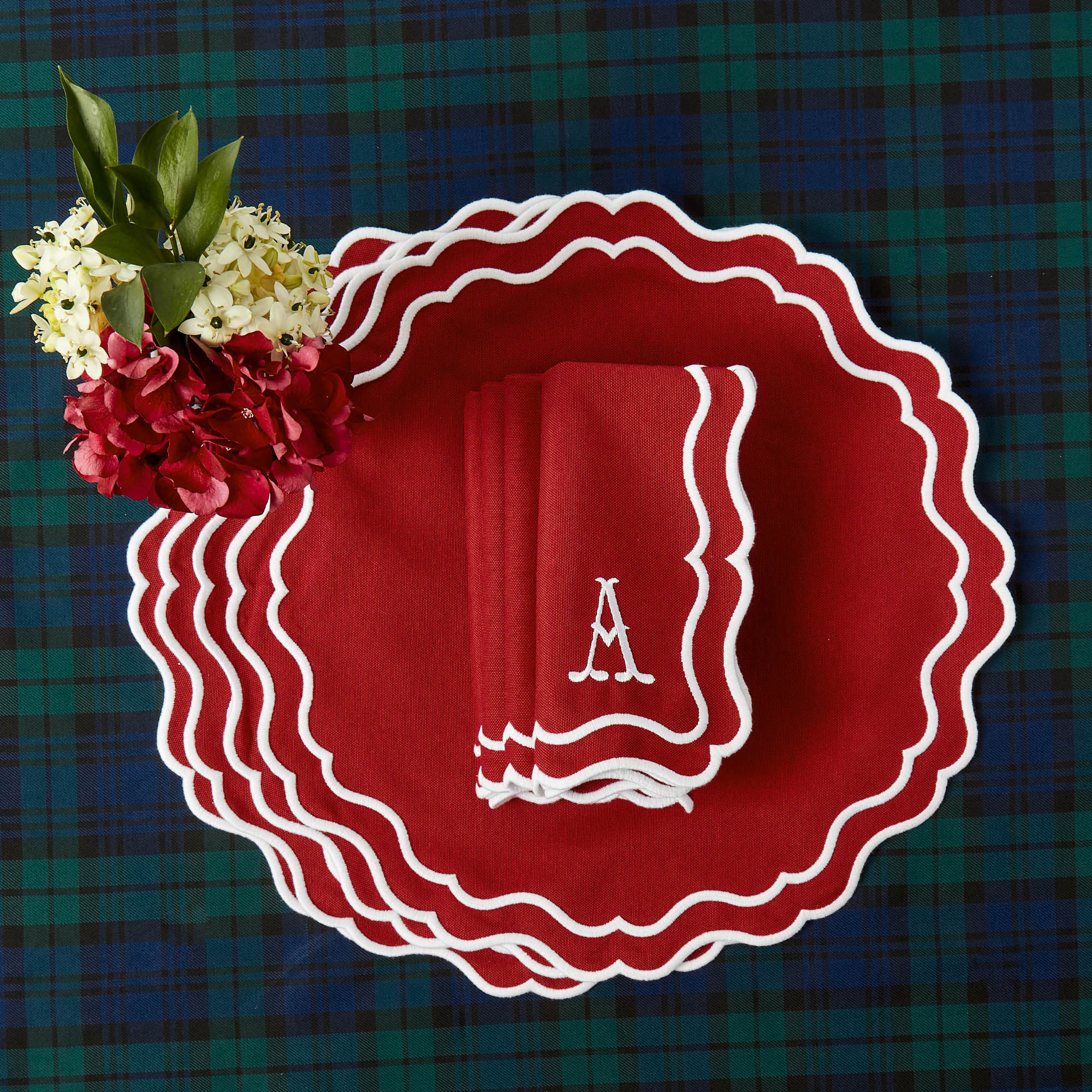 Katherine Berry Red Placemats & Napkins (Set of 4) - Image 16