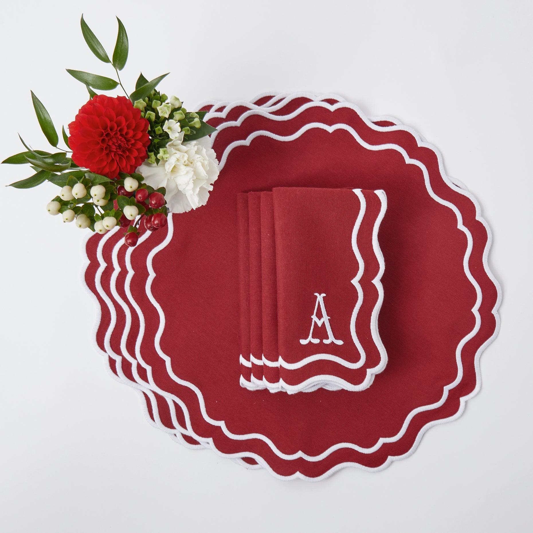 Katherine Berry Red Placemats & Napkins (Set of 4) - Image 19