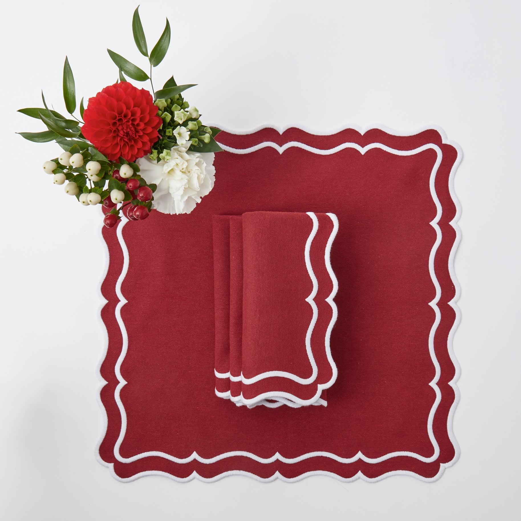 Katherine Berry Red Placemats & Napkins (Set of 4) - Image 23