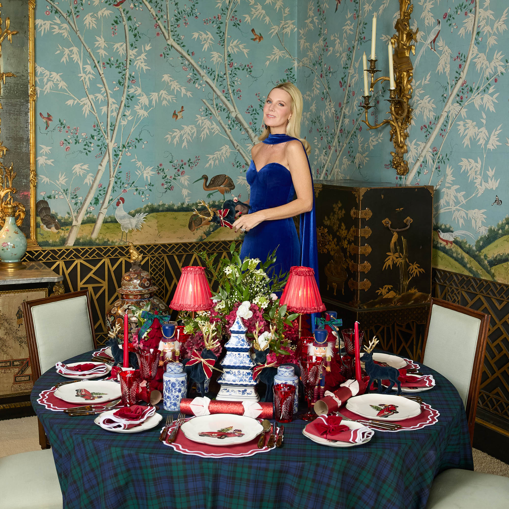 Katherine Berry Red Placemats & Napkins (Set of 4) - Image 5