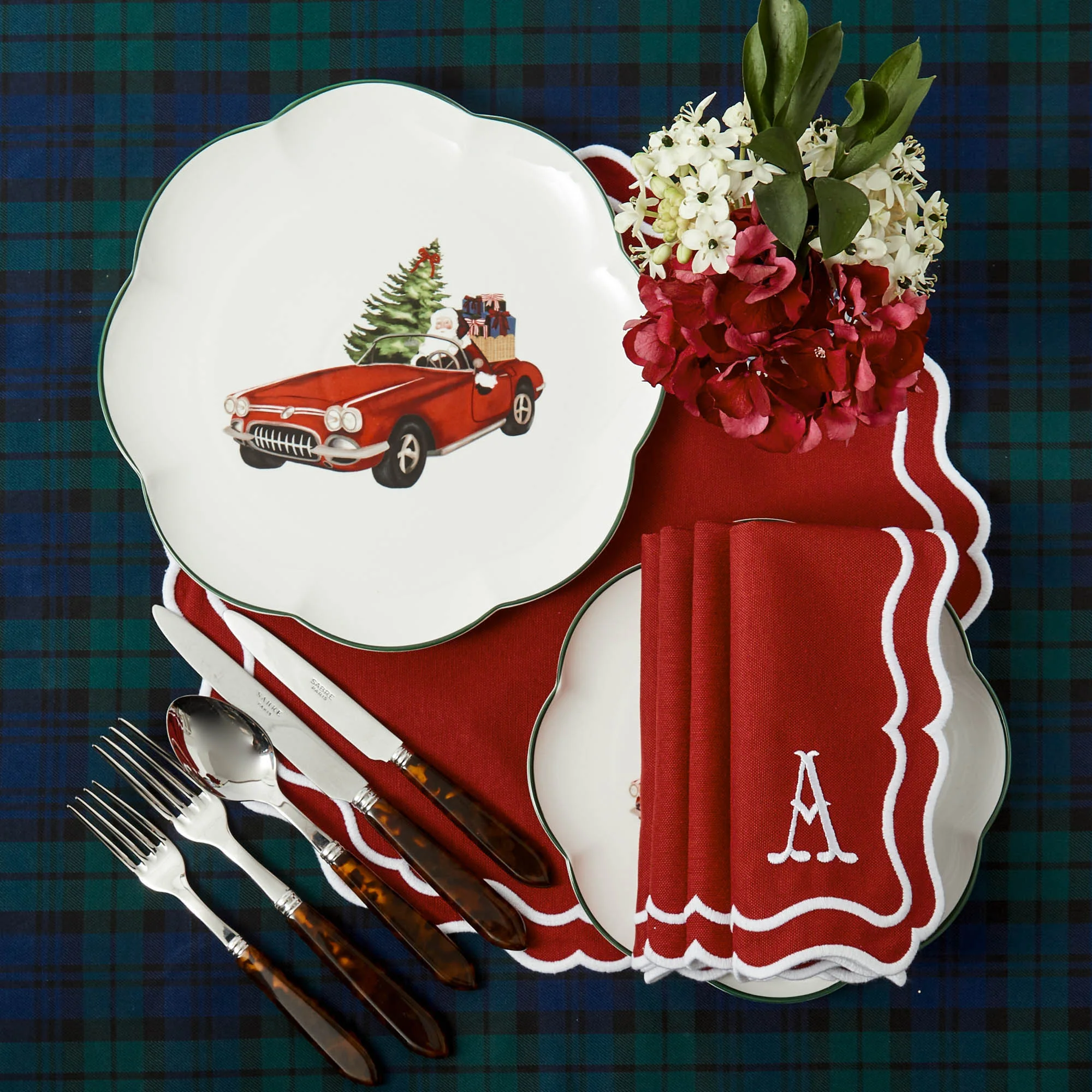 Katherine Berry Red Placemats & Napkins (Set of 4) - Image 8