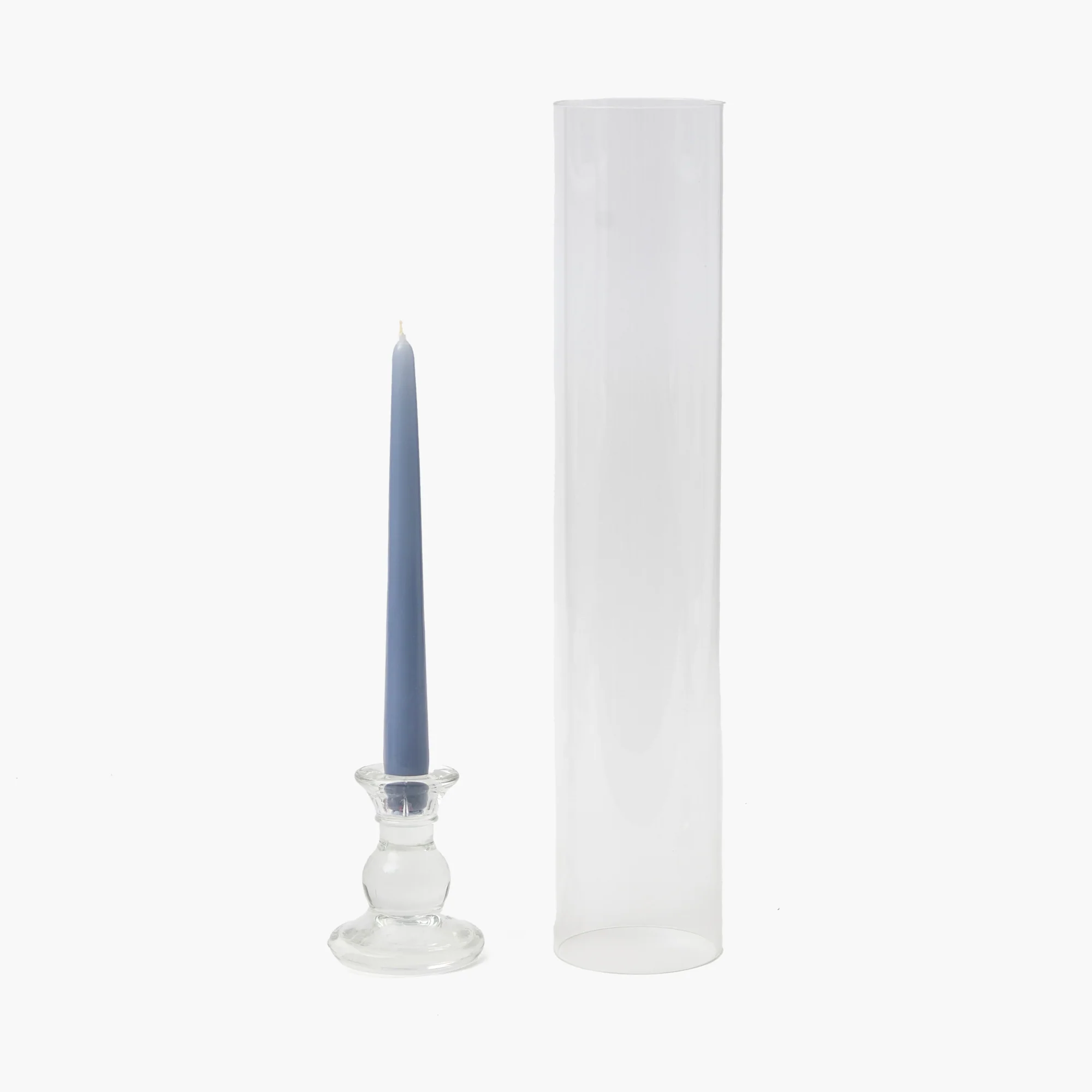 Large Claudia Glass Hurricane Candle Holder (Pair) - Image 6