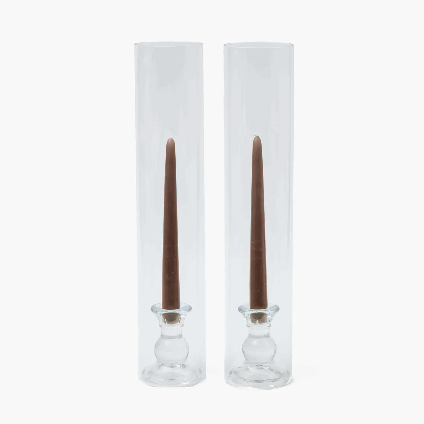 Large Claudia Glass Hurricane Candle Holder (Pair) - Image 8