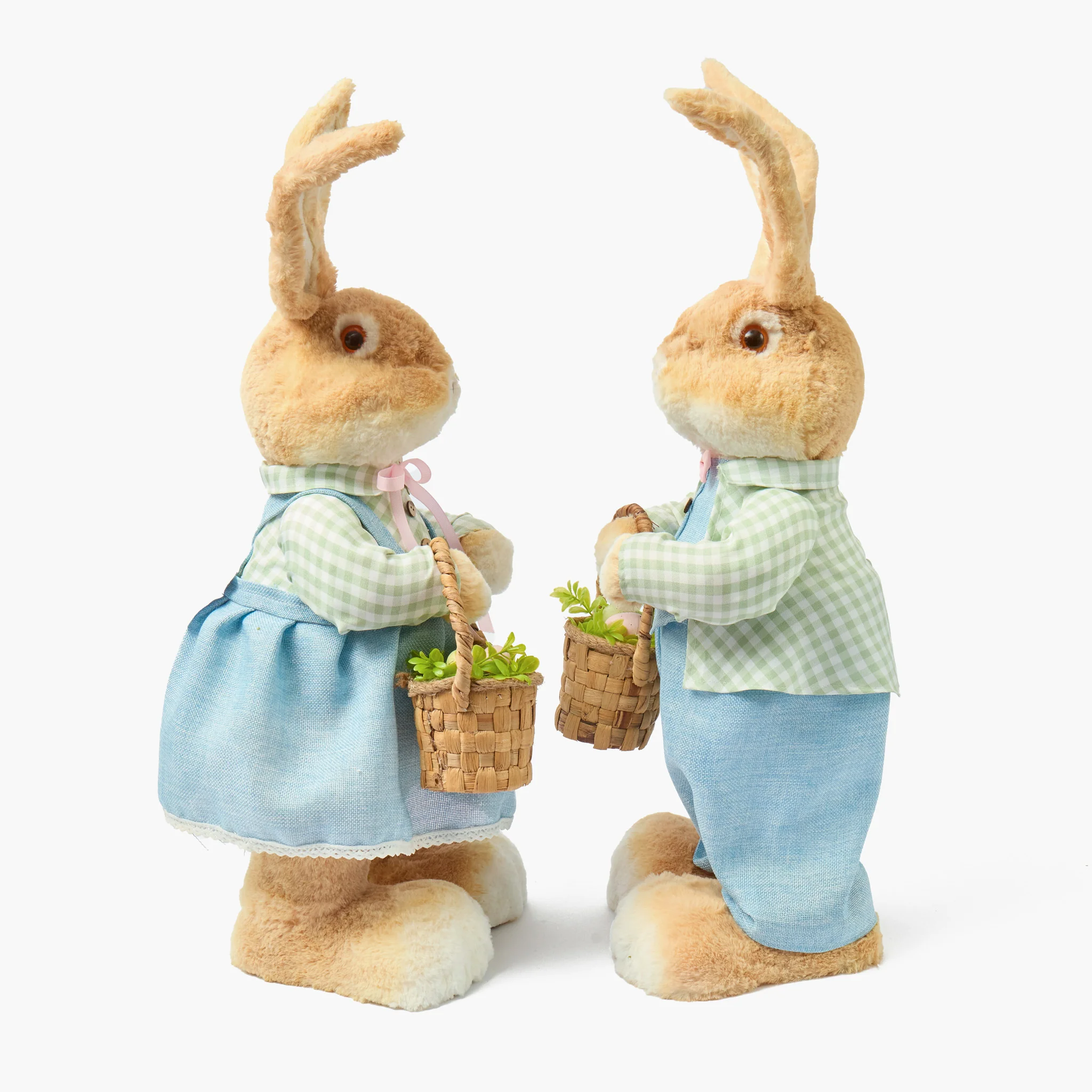 Large Mr. & Mrs. Rabbit in Blue (Pair) - Image 6