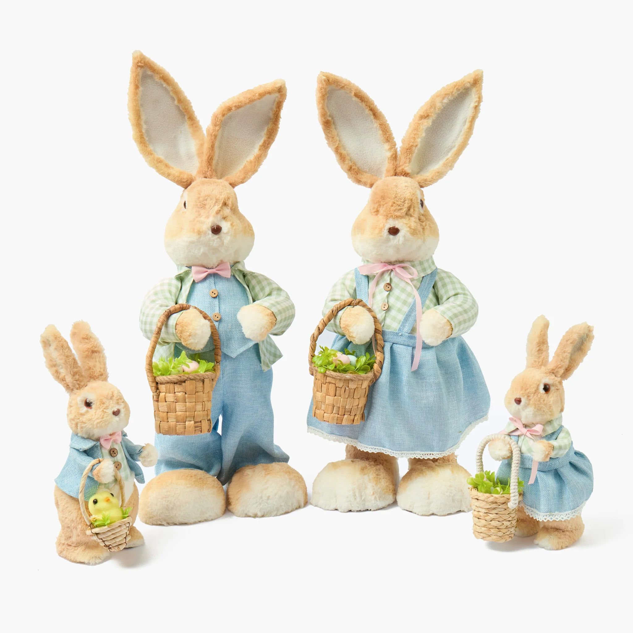 Large Mr. & Mrs. Rabbit in Blue (Pair) - Image 8