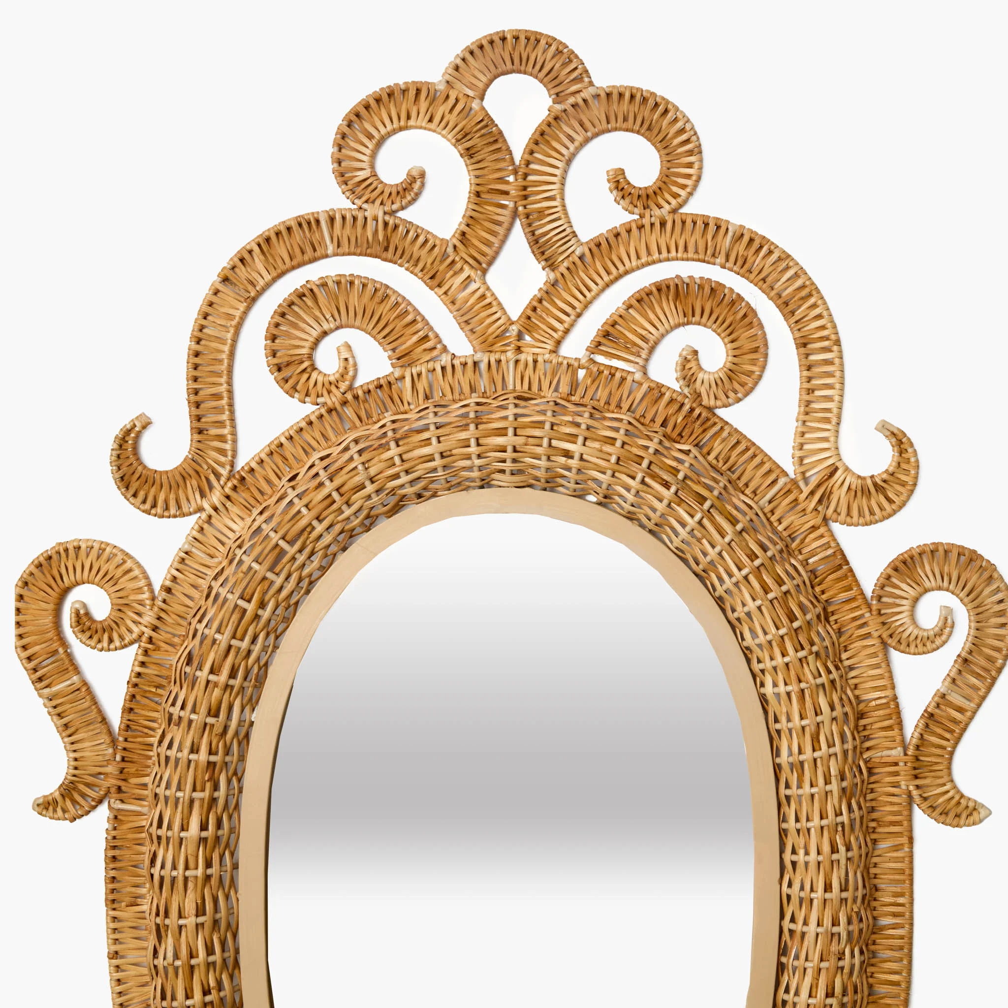 Oval Grand Rattan Mirror - Image 4