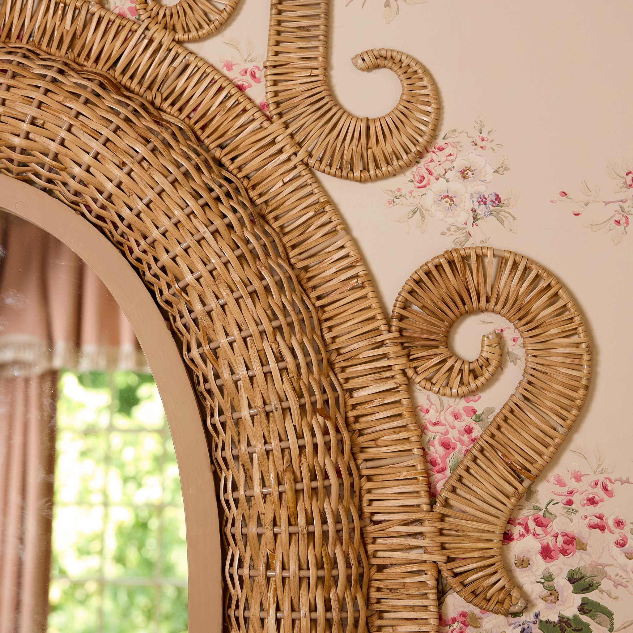 Oval Grand Rattan Mirror - Image 5