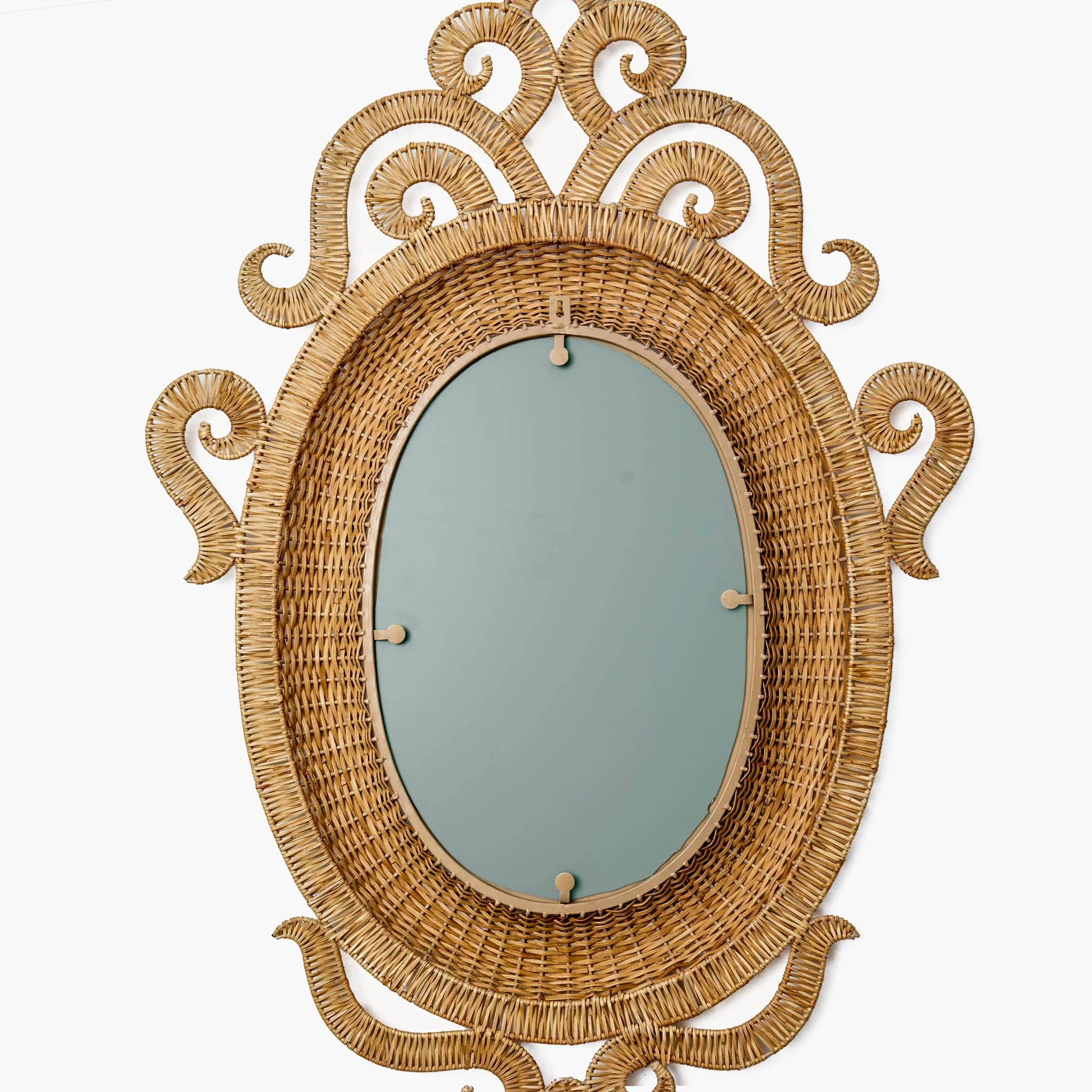 Oval Grand Rattan Mirror - Image 7
