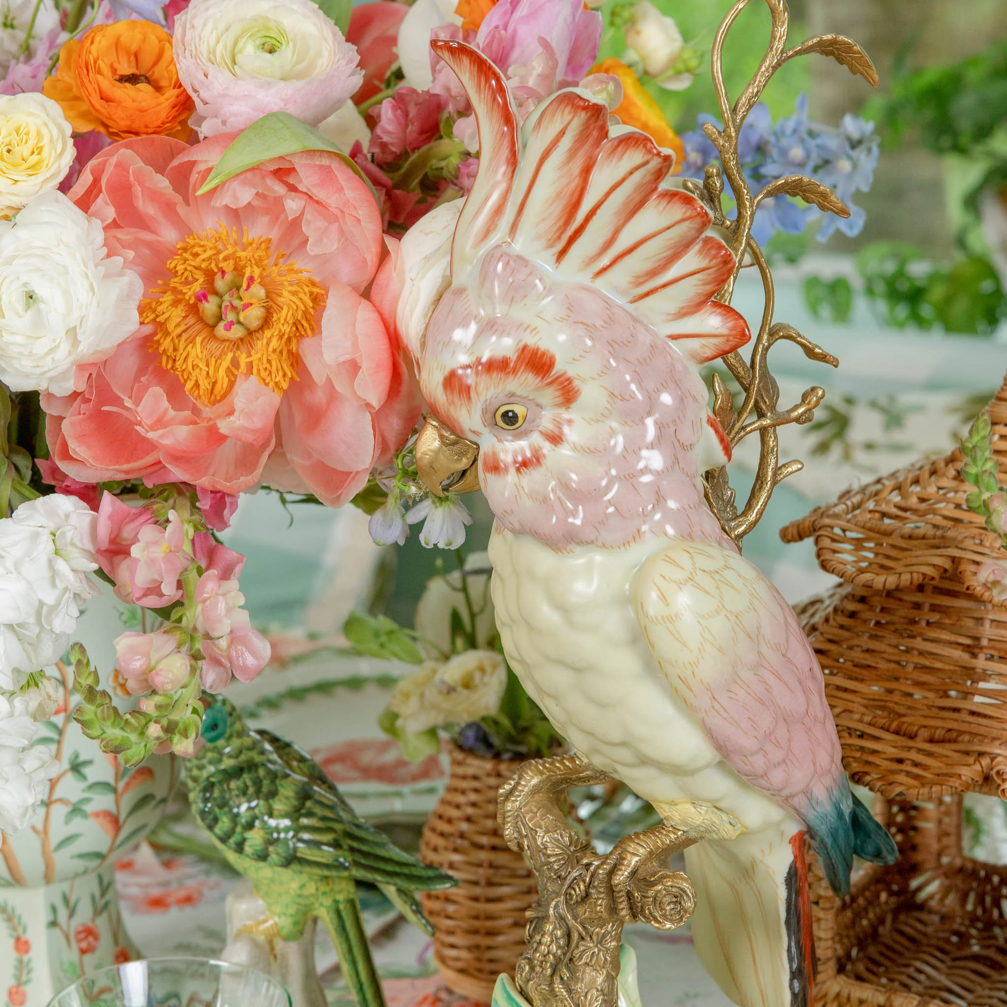 Large Pink Cockatoo Candle Holder - Image 4