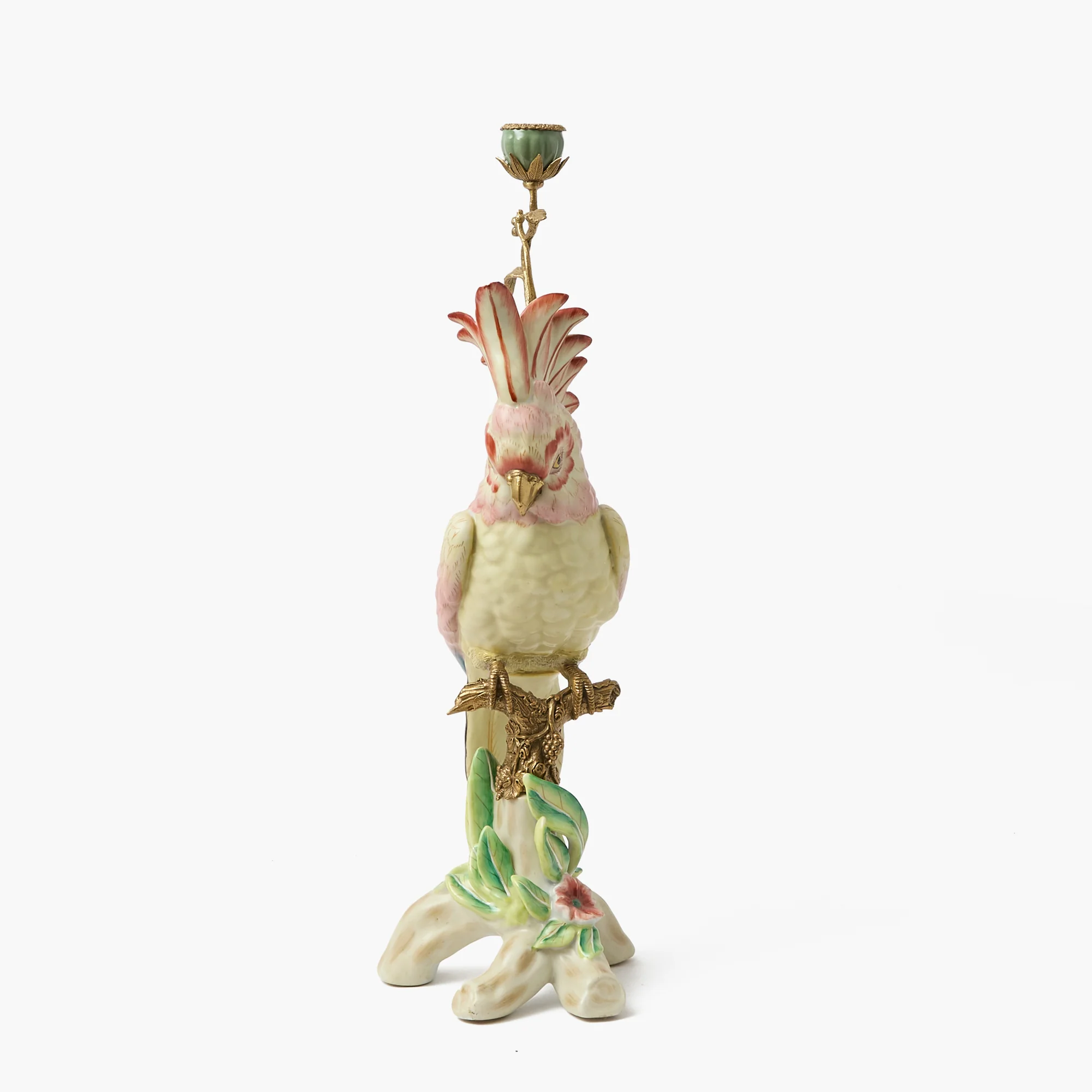 Large Pink Cockatoo Candle Holder - Image 6