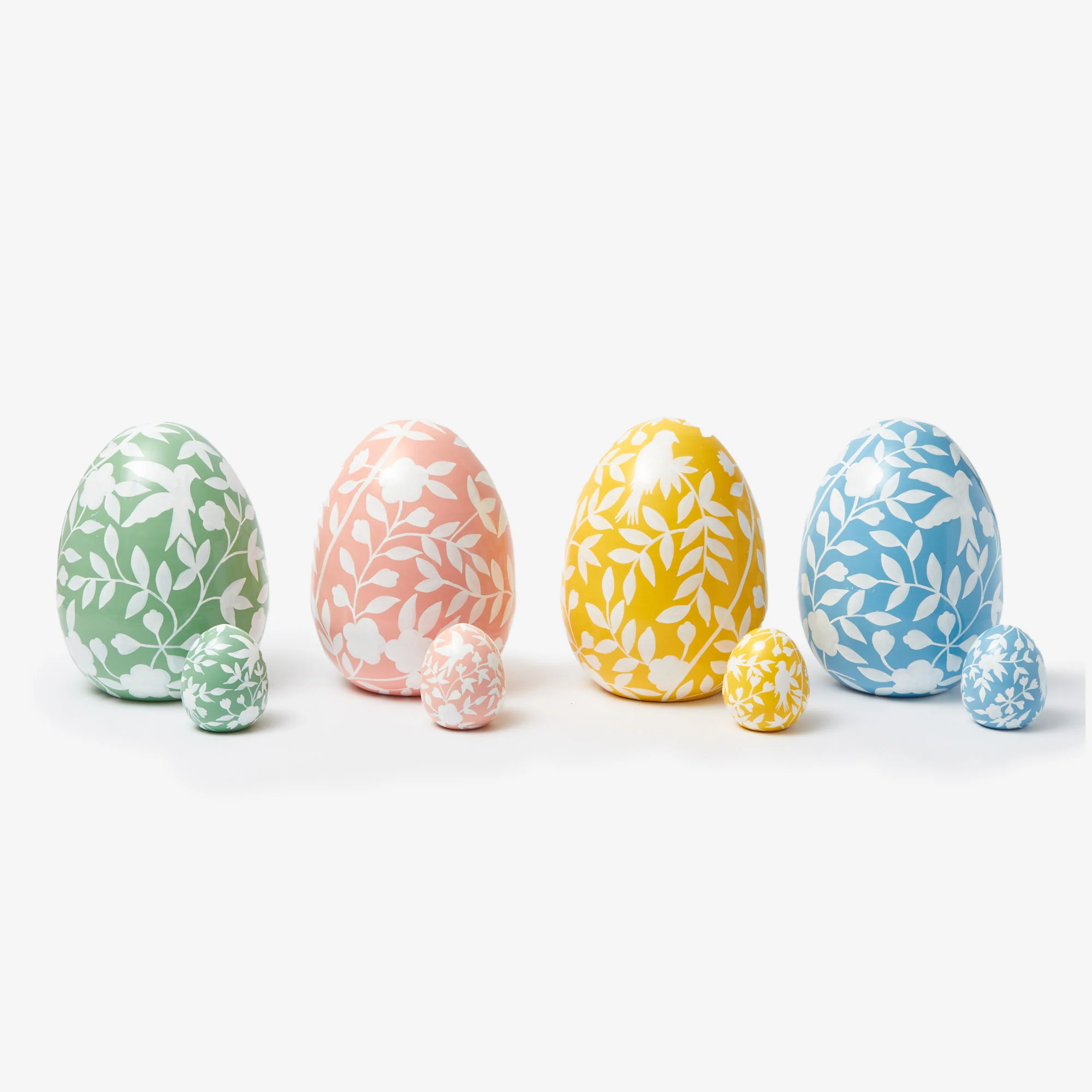 Large Pink Floral Tole Egg - Image 6