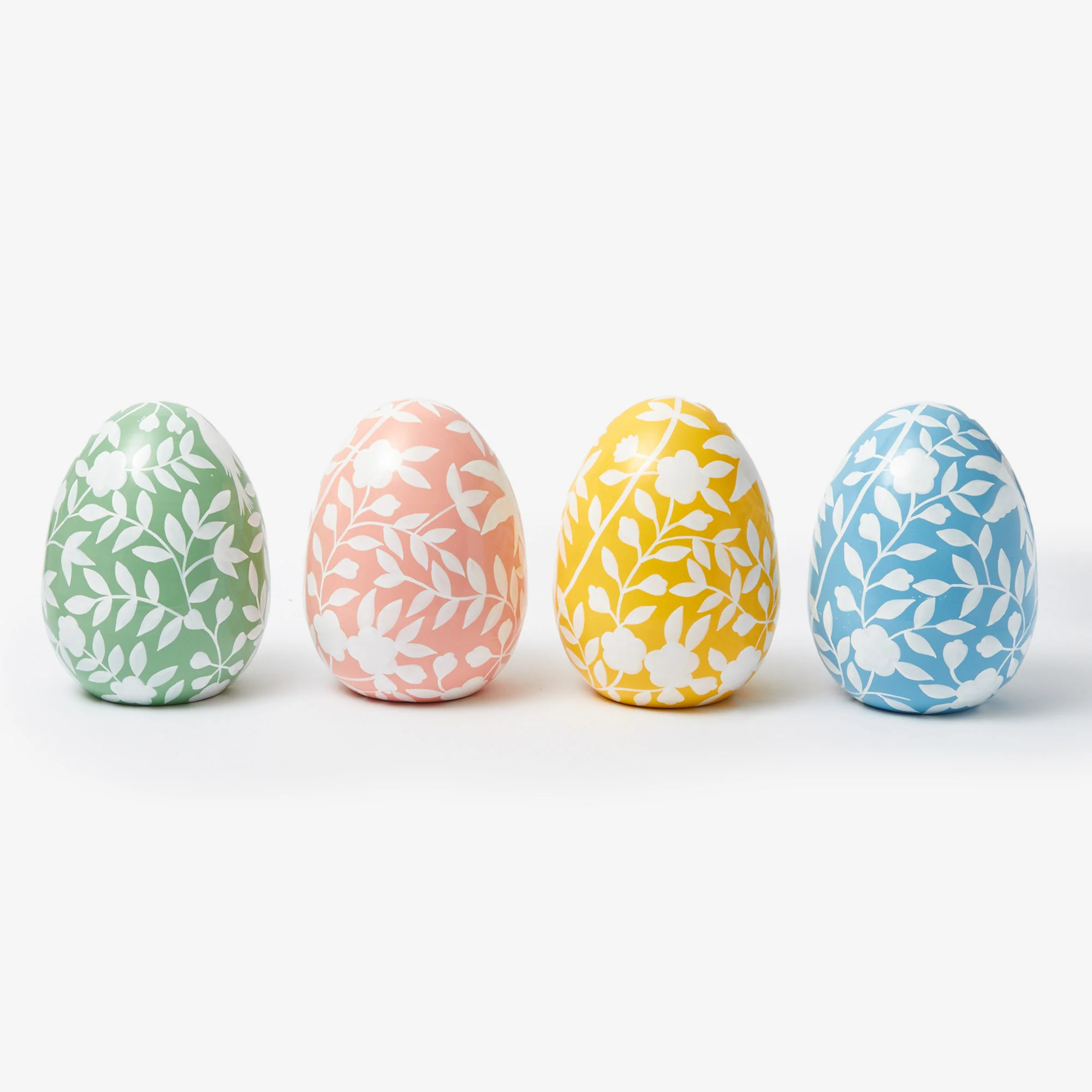 Large Pink Floral Tole Egg - Image 9
