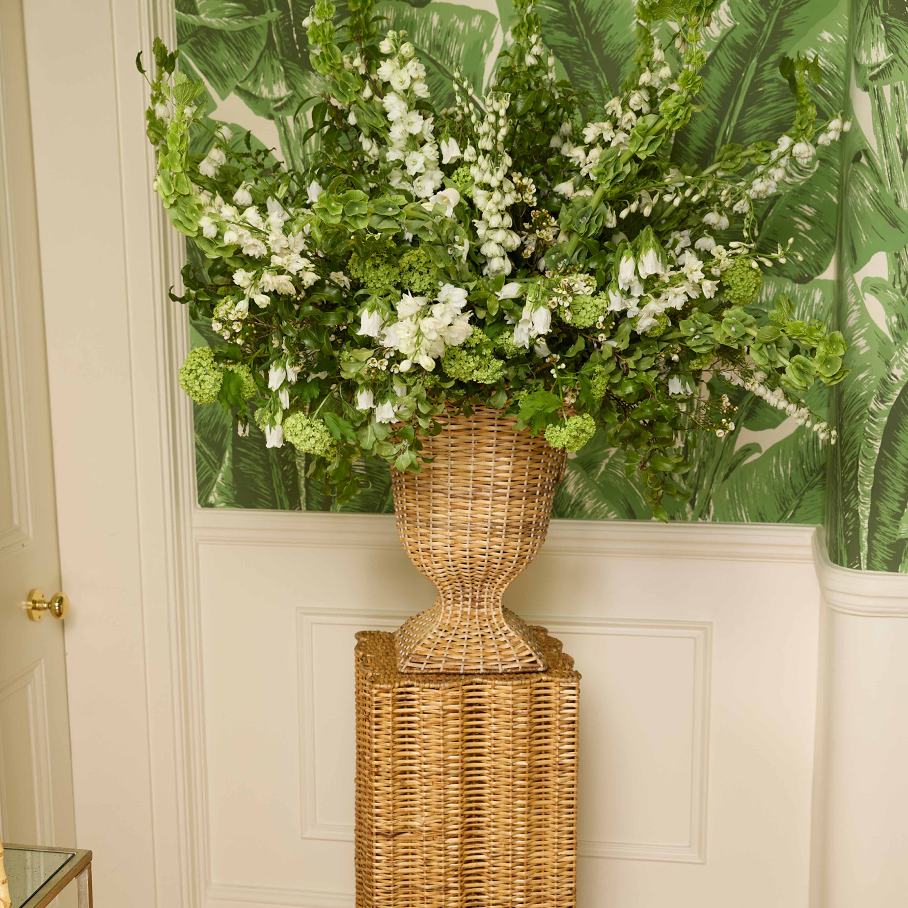Liliana Scalloped Rattan Urn - Image 3