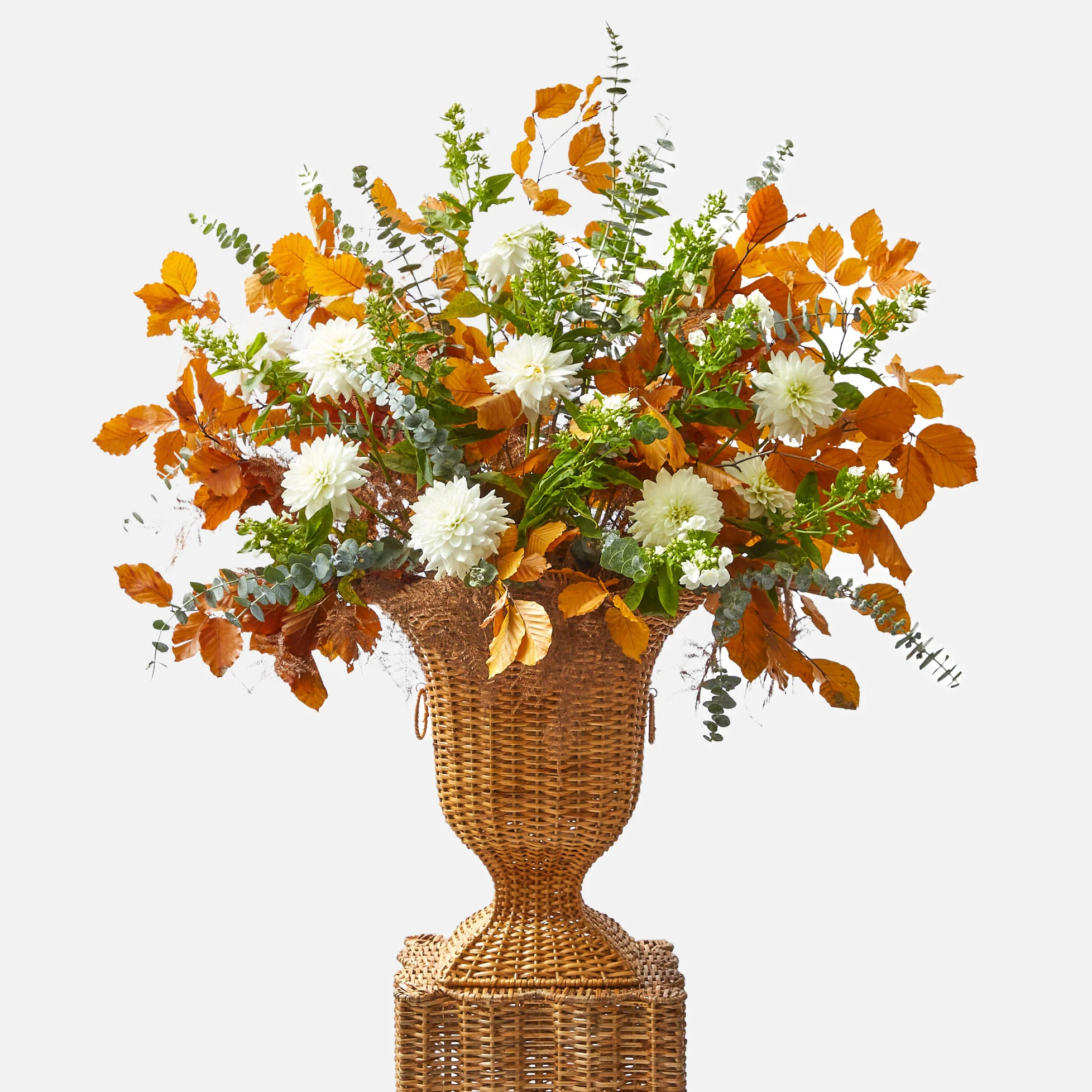 Liliana Scalloped Rattan Urn - Image 8