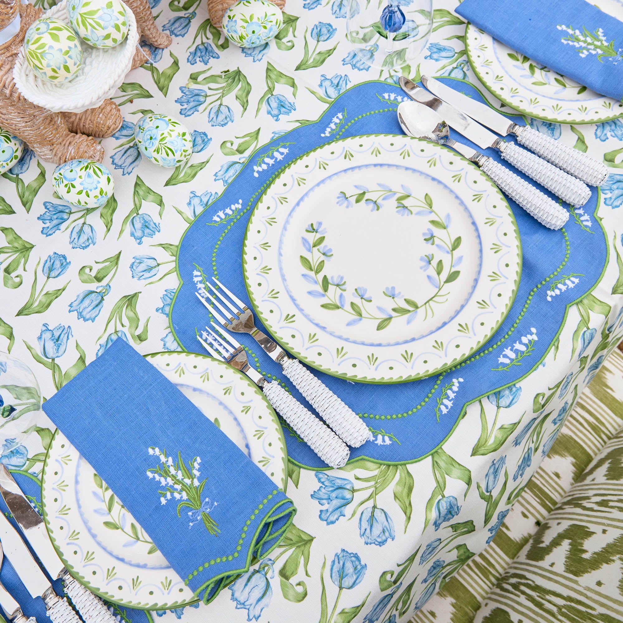 Blue Tulip Tablecloth - Image 10