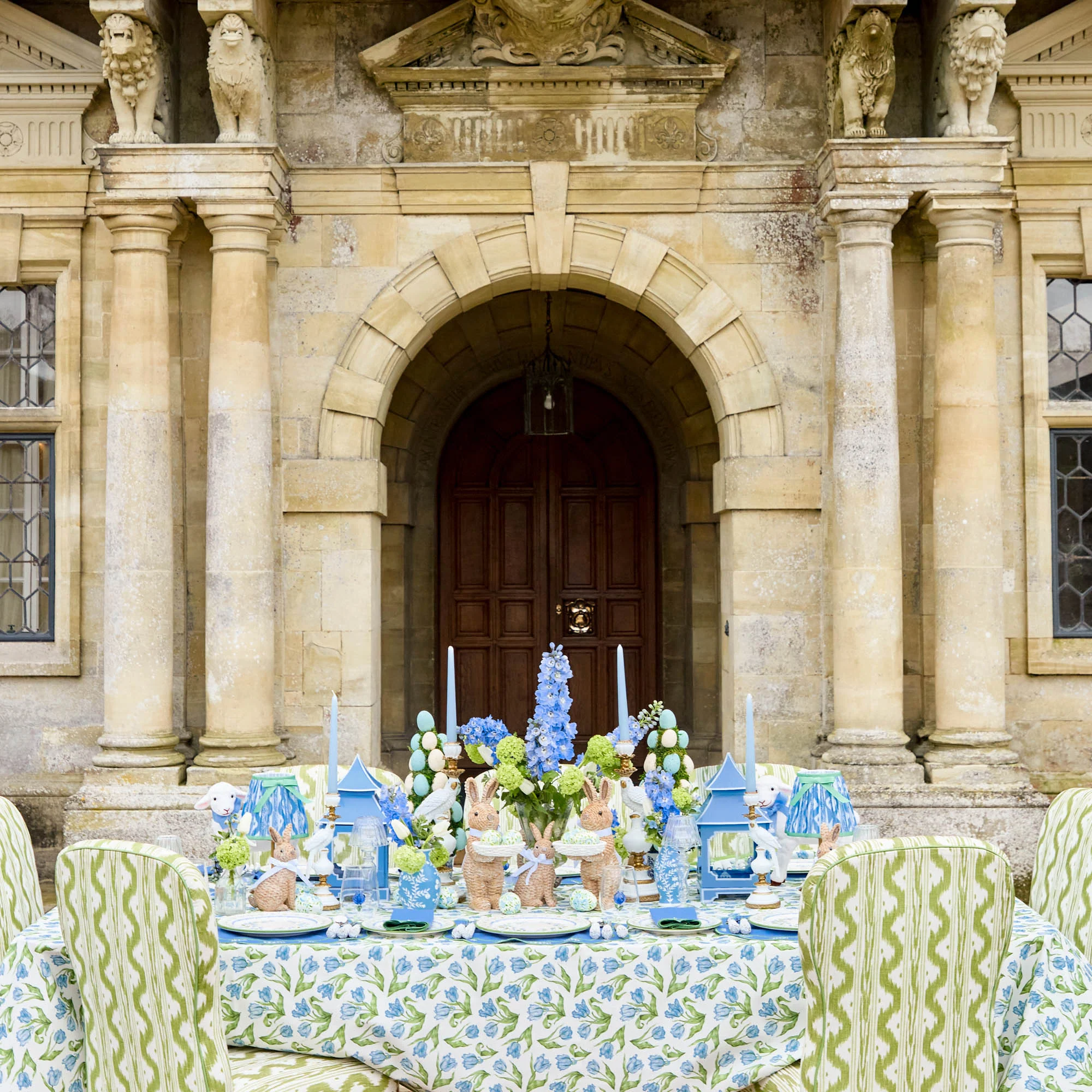 Blue Lily of the Valley Linen Napkins (Set of 4) - Image 17