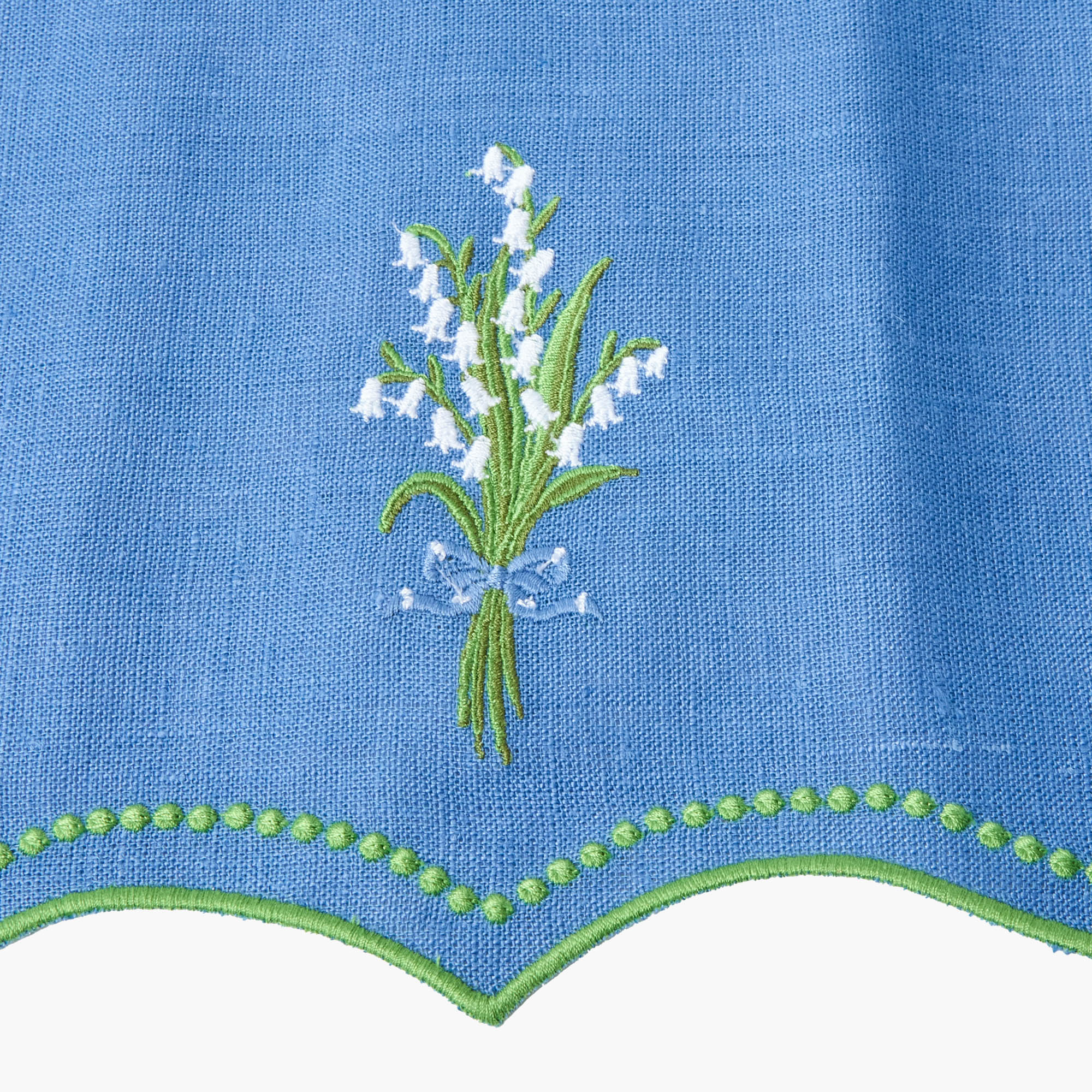 Blue Lily of the Valley Linen Napkins (Set of 4) - Image 4
