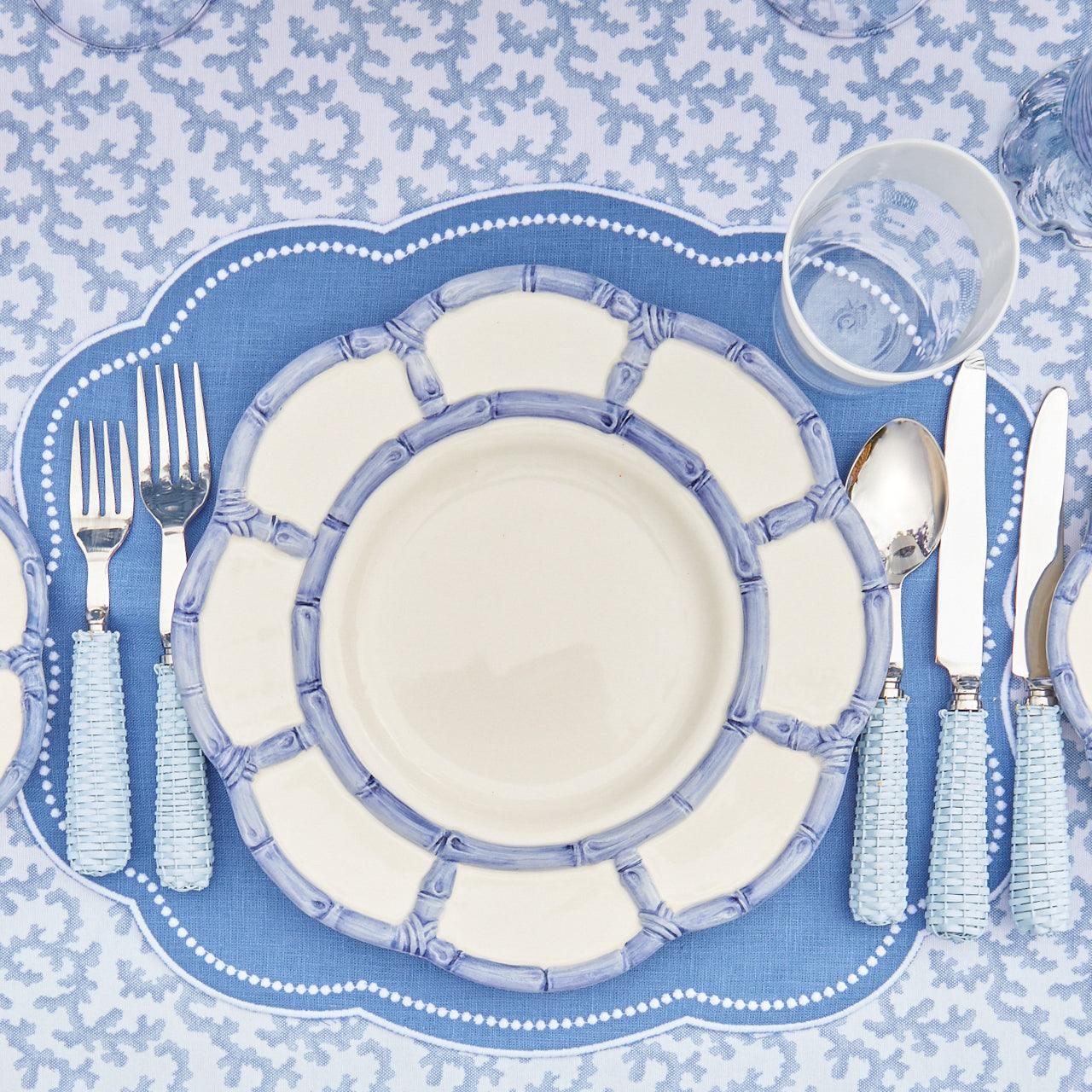 Eloise Blue Linen Placemats (Set of 4) - Image 11