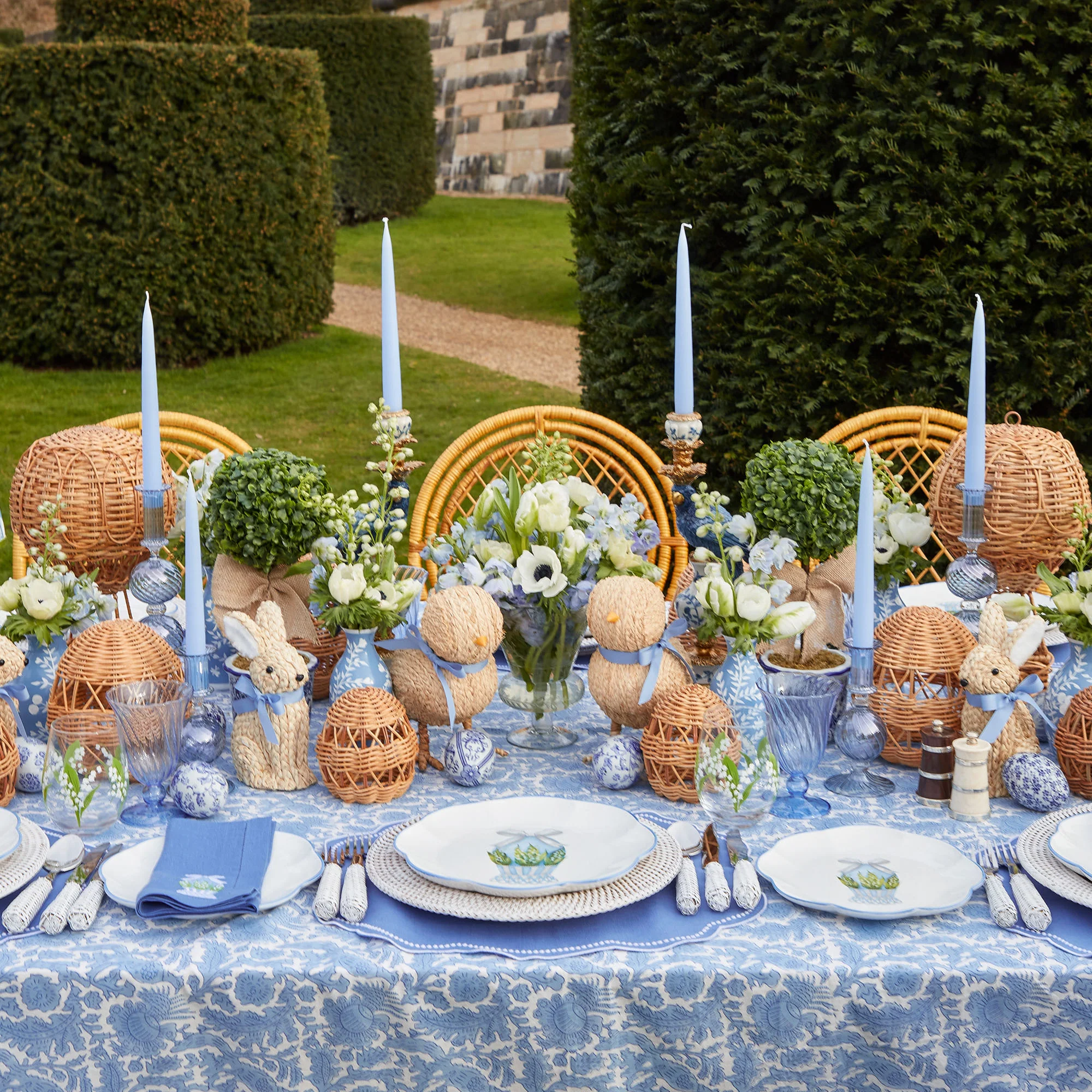 Eloise Blue Linen Placemats (Set of 4) - Image 6