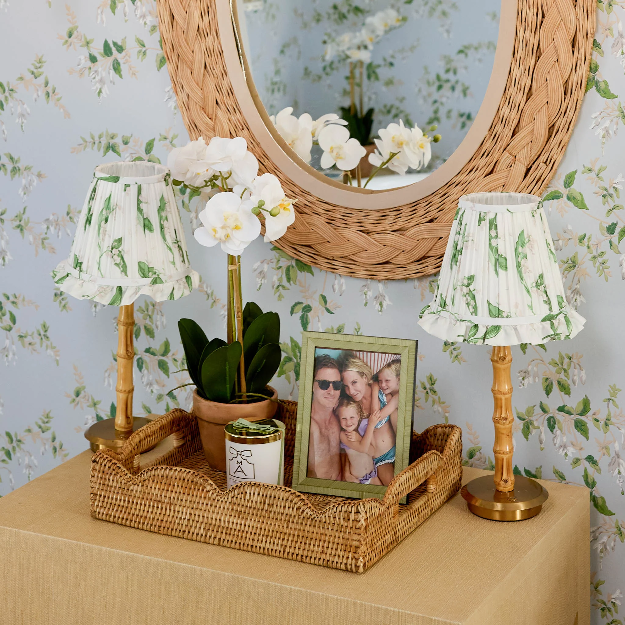 Lily of the Valley Ruffle Lampshade (18cm) - Image 5