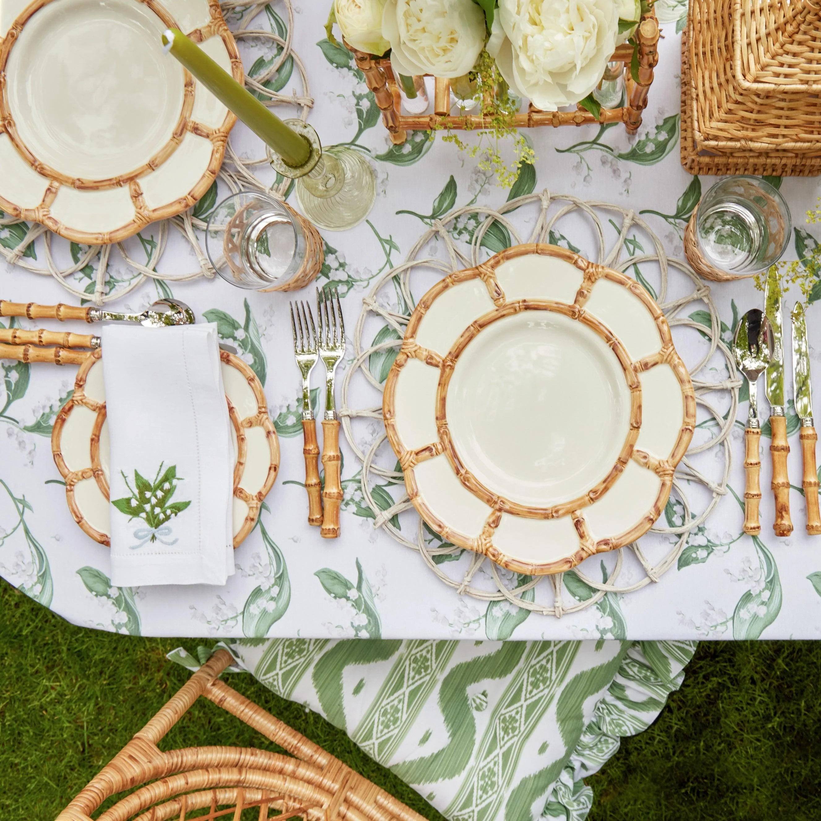 White Lily of the Valley Linen Napkins (Set of 4) - Image 11