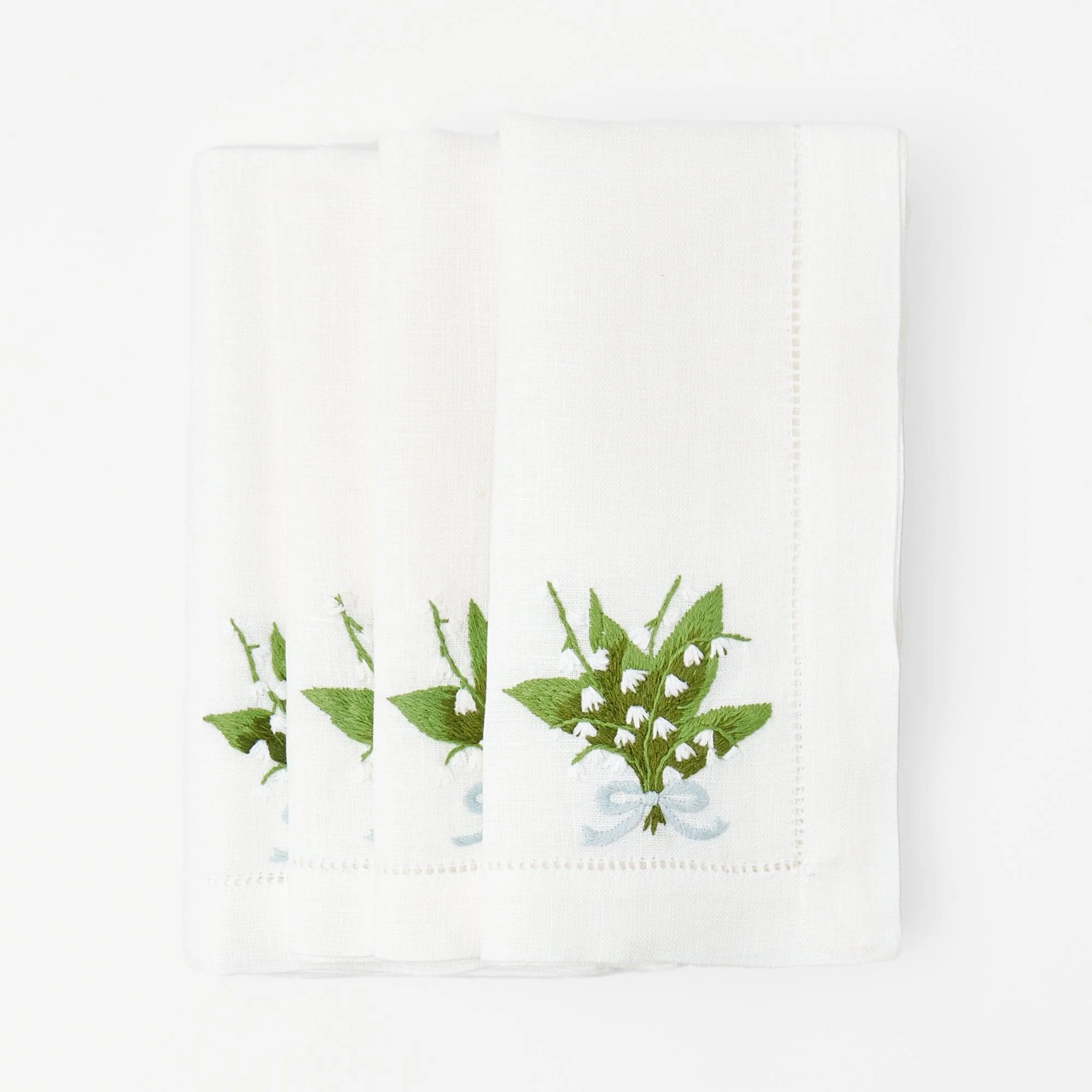 White Lily of the Valley Linen Napkins (Set of 4) - Image 13