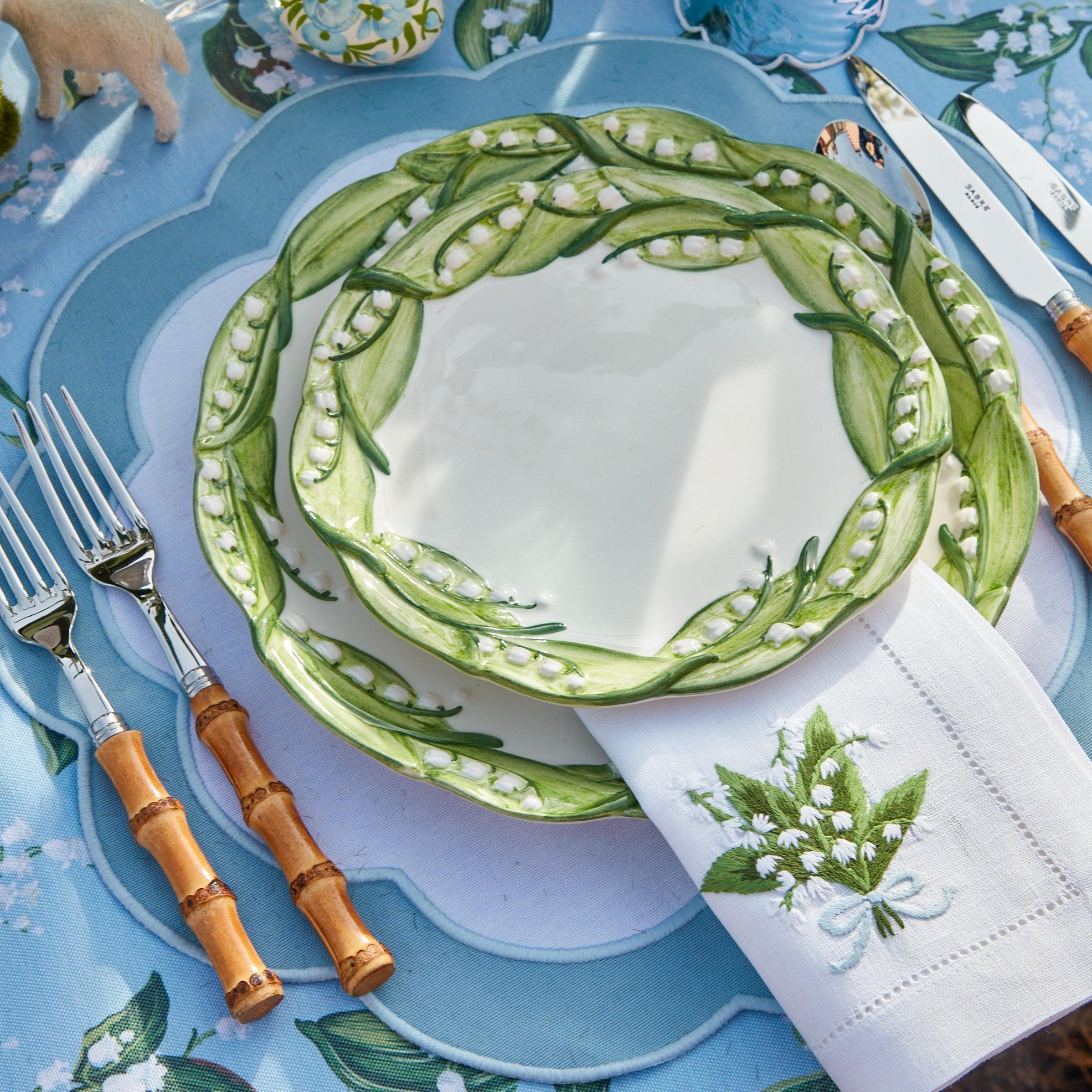 White Lily of the Valley Linen Napkins (Set of 4) - Image 5
