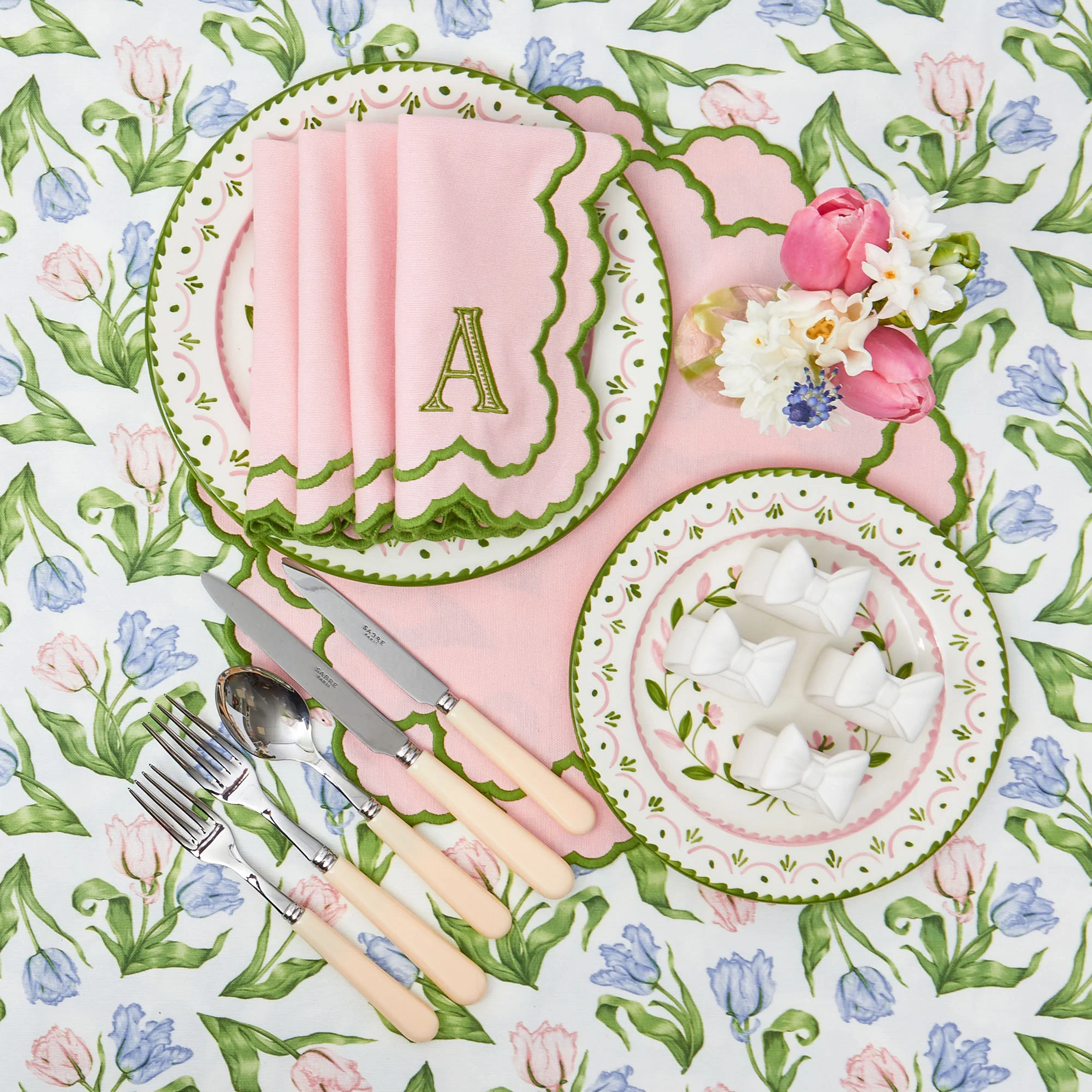 Pink & Green Lily Placemats (Set of 4) - Image 10
