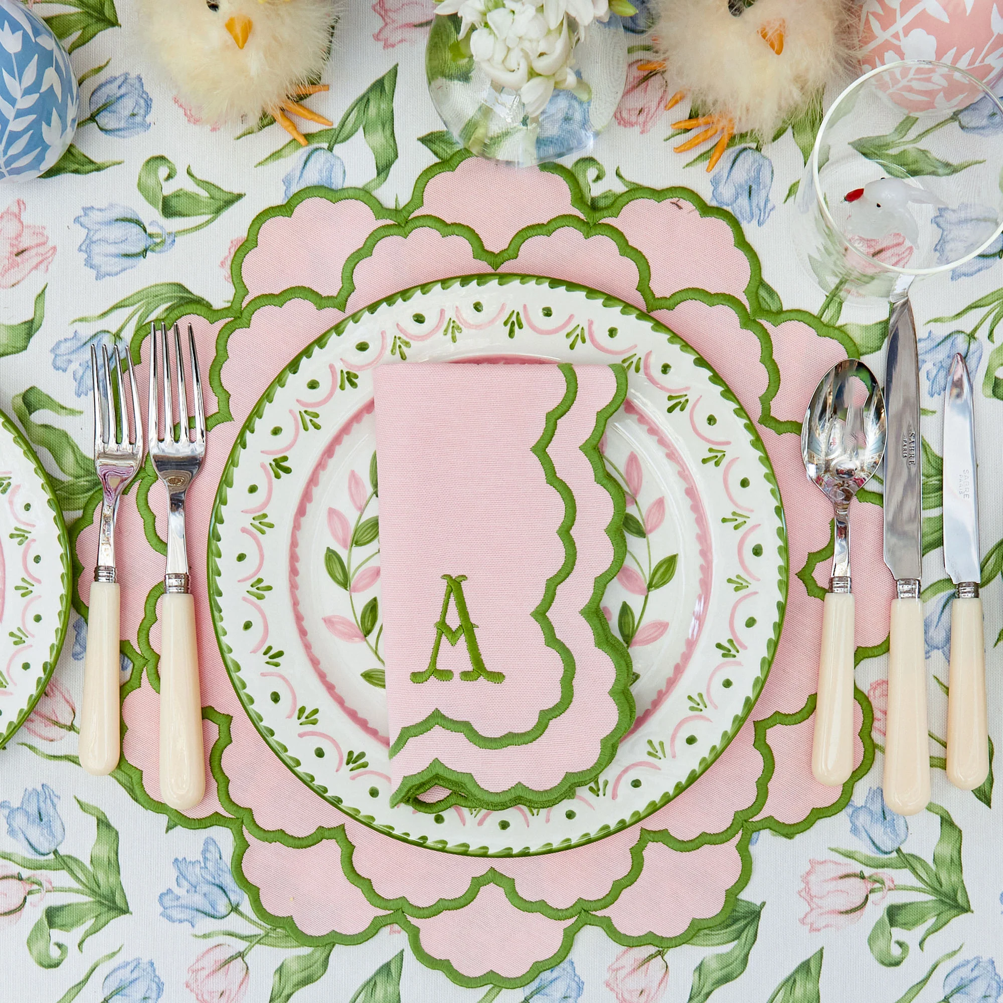 Pink & Green Lily Placemats (Set of 4) - Image 11