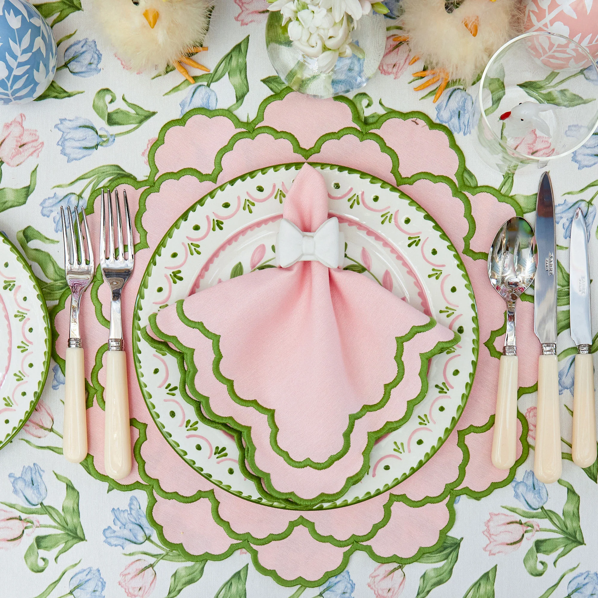 Pink & Green Lily Placemats (Set of 4) - Image 6