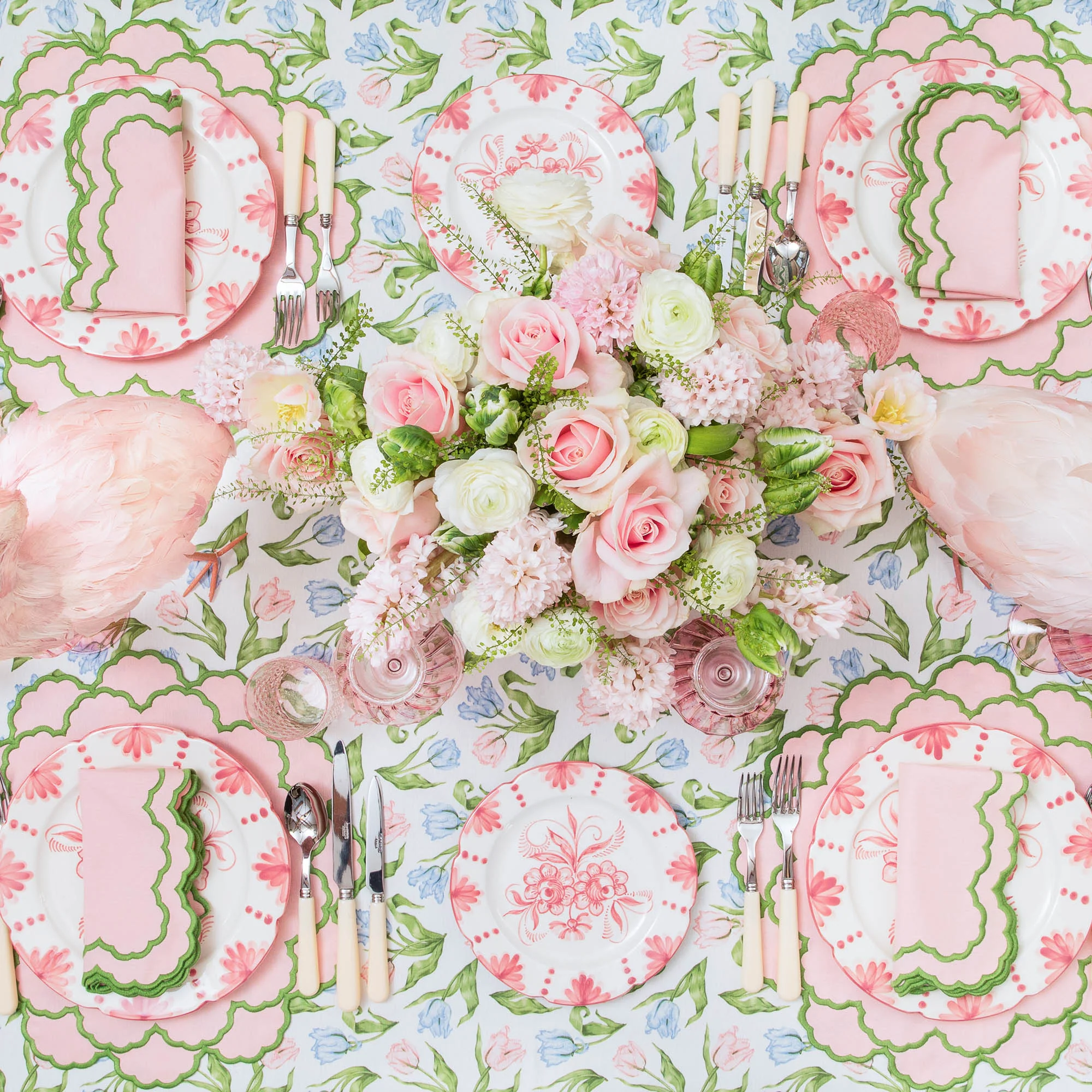 Pink & Green Lily Placemats (Set of 4) - Image 4