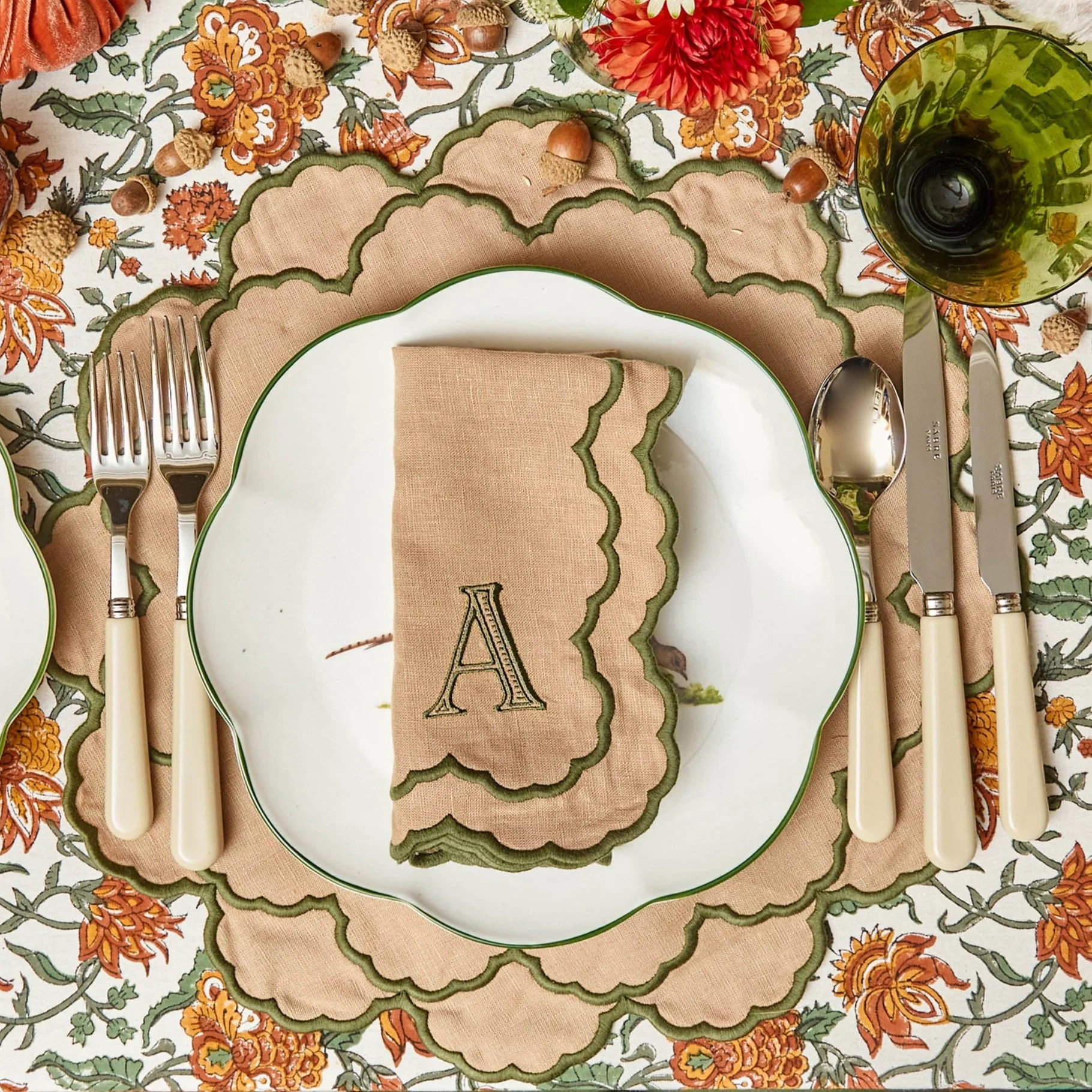 Sand & Green Lily Placemats (Set of 4) - Image 6