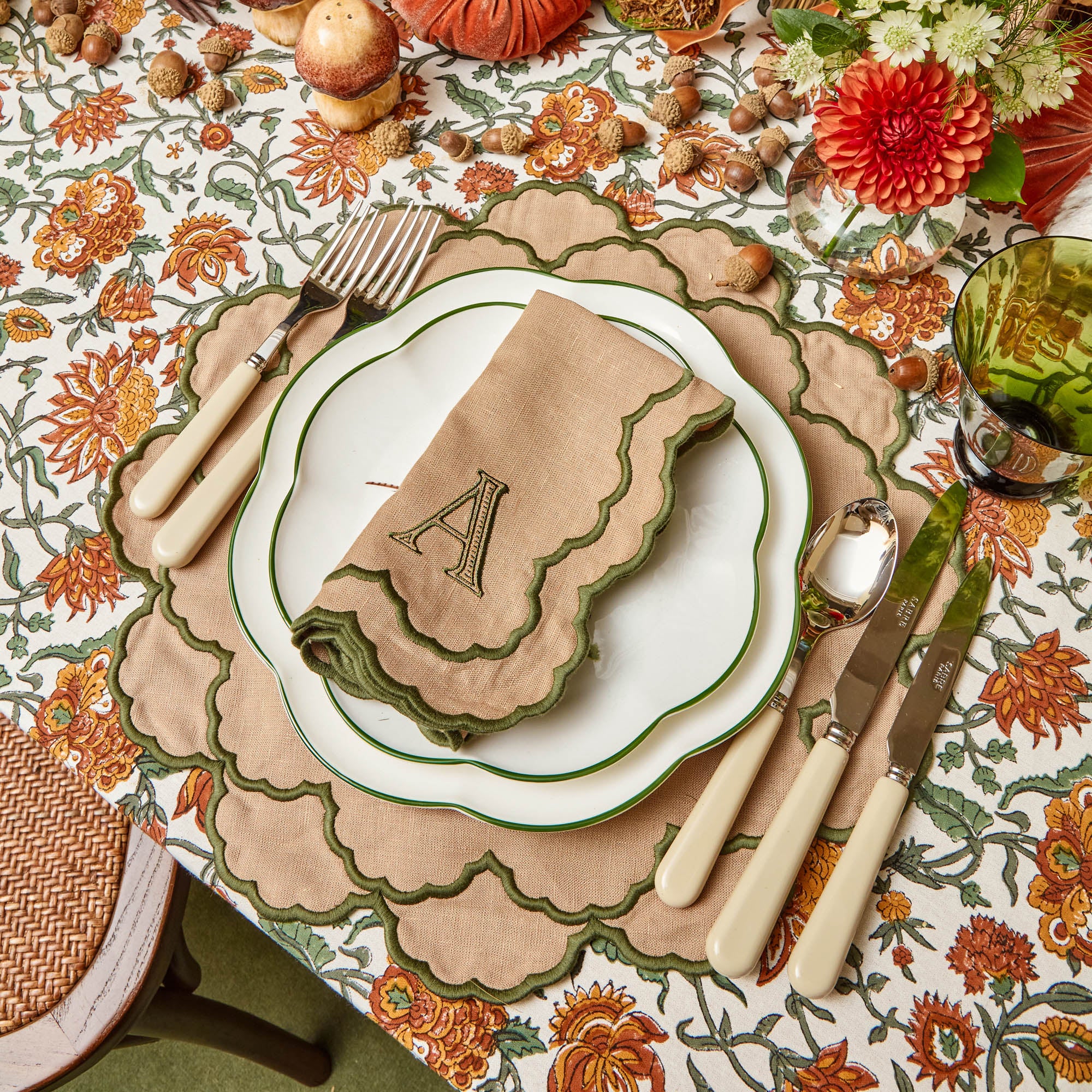 Sand & Green Lily Placemats (Set of 4) - Image 7