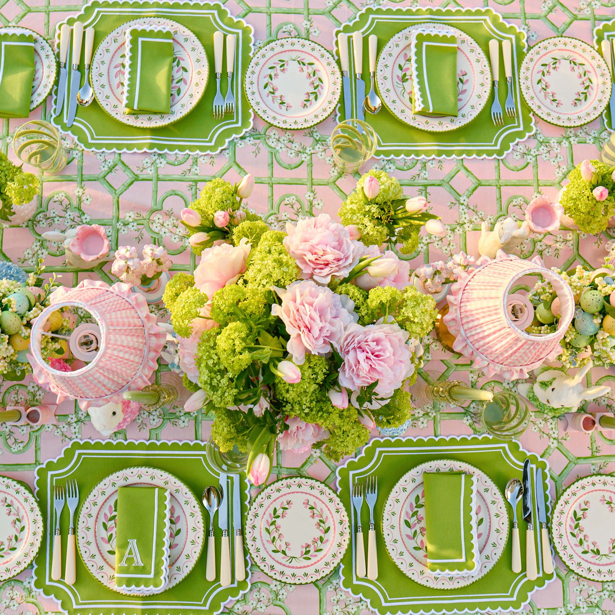 Louisa Green Placemats & Napkins (Set of 4) - Image 5