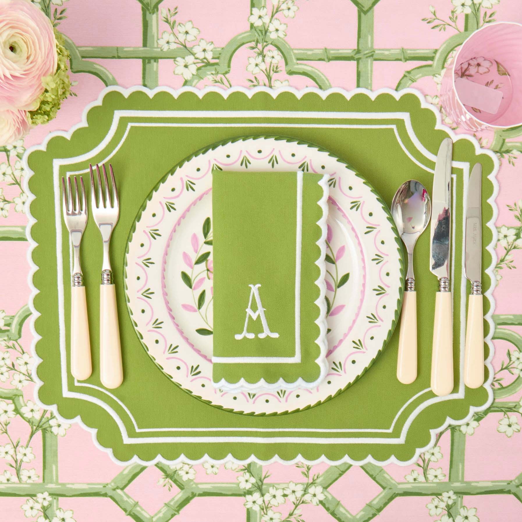Louisa Green Placemats & Napkins (Set of 4) - Image 7