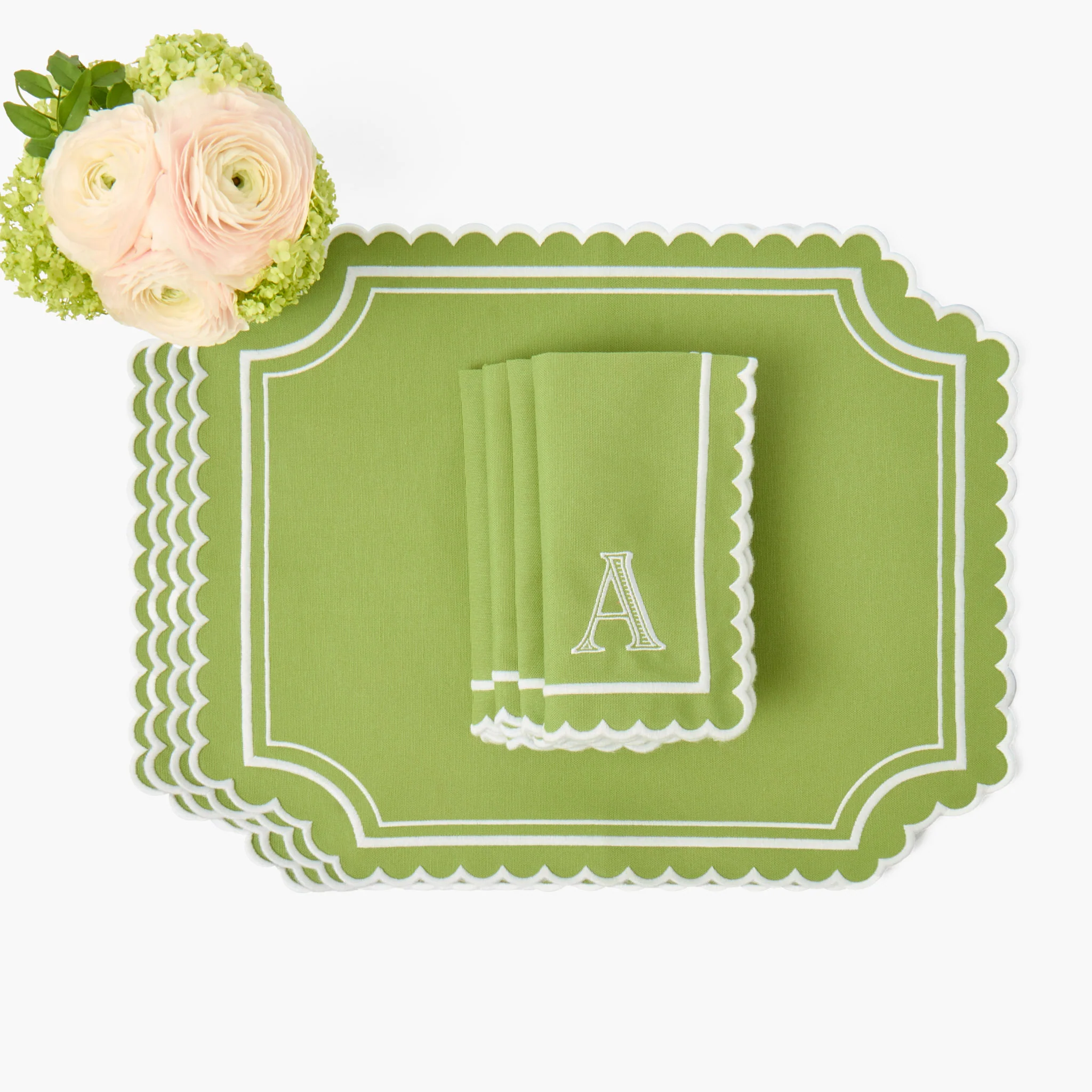 Louisa Green Placemats & Napkins (Set of 4) - Image 2