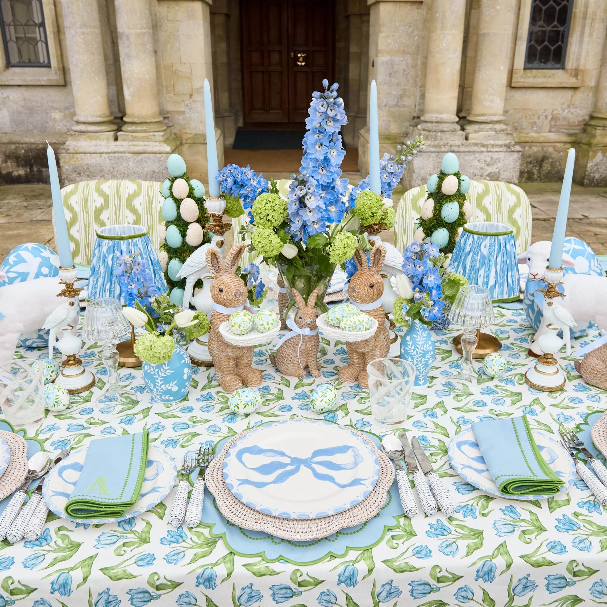 Blue Tulip Tablecloth - Image 6