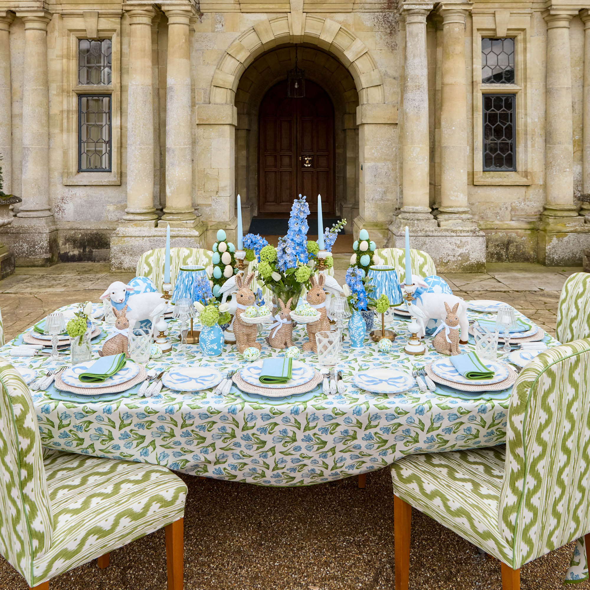 Blue Tulip Tablecloth - Image 7