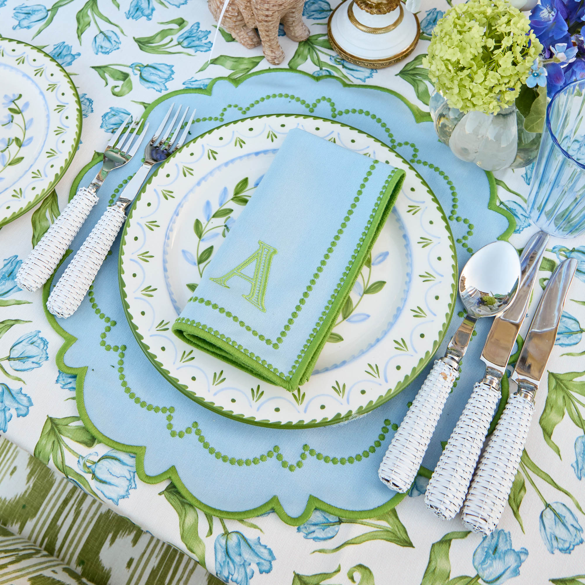 Mariana Blue & Green Napkins (Set of 4) - Image 9