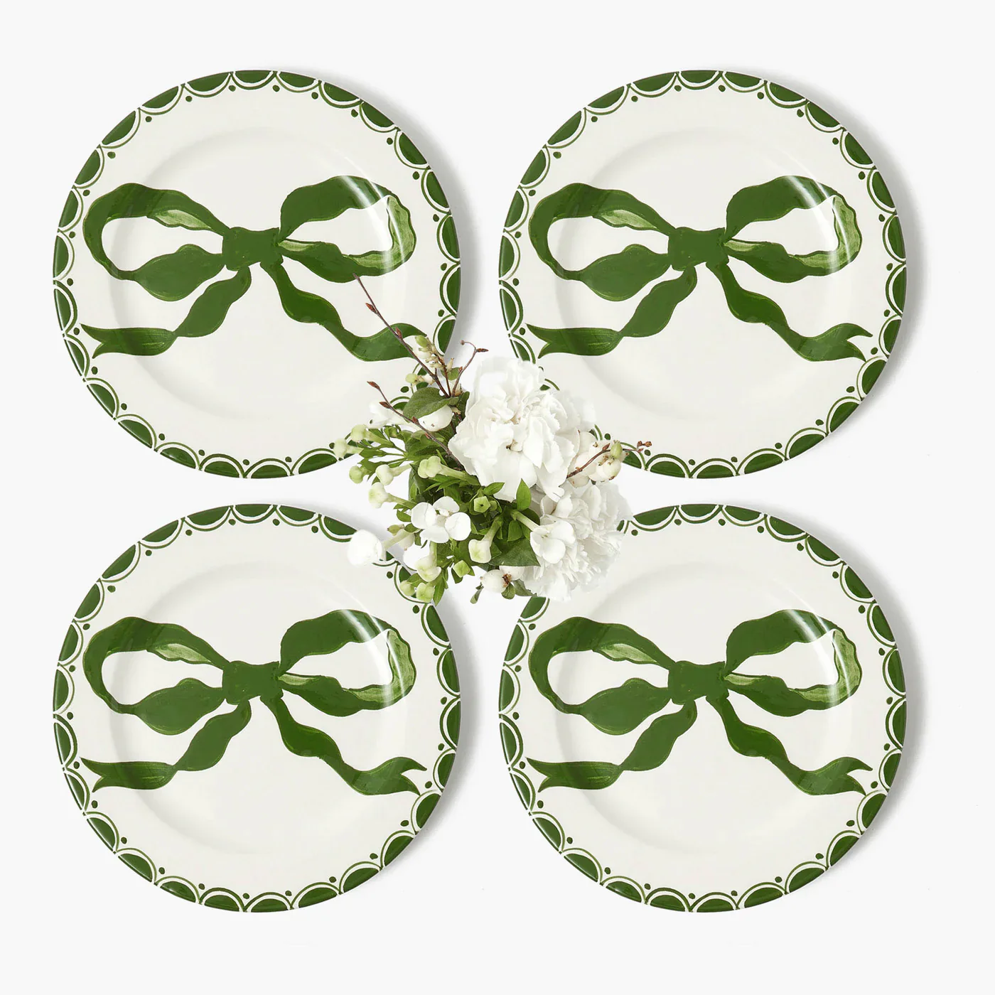 Marilyn Forest Green Bow Starter Plates (Set of 4) - Image 8