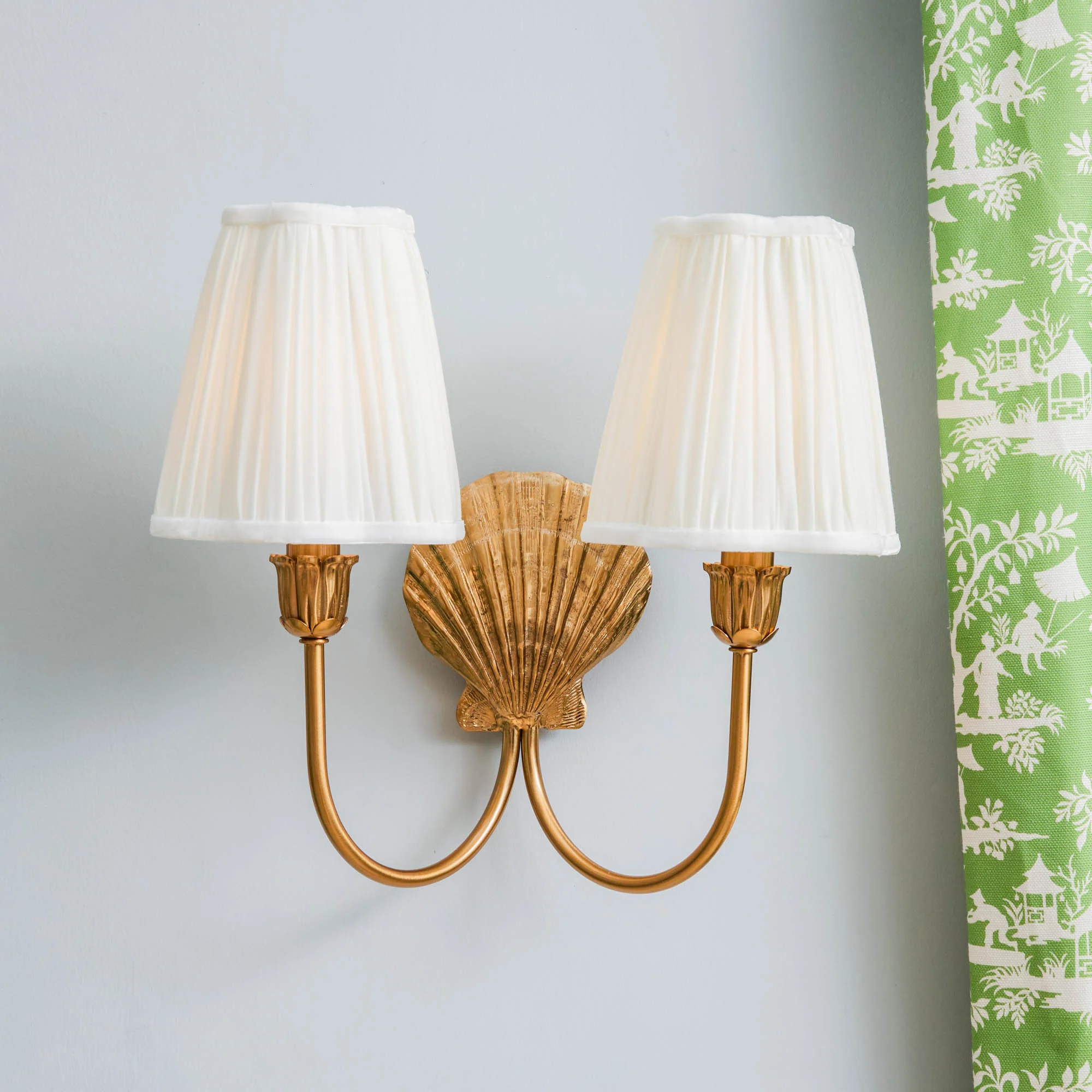 Marina Rechargeable Double Wall Light with Cream Shades (14cm) - Image 2