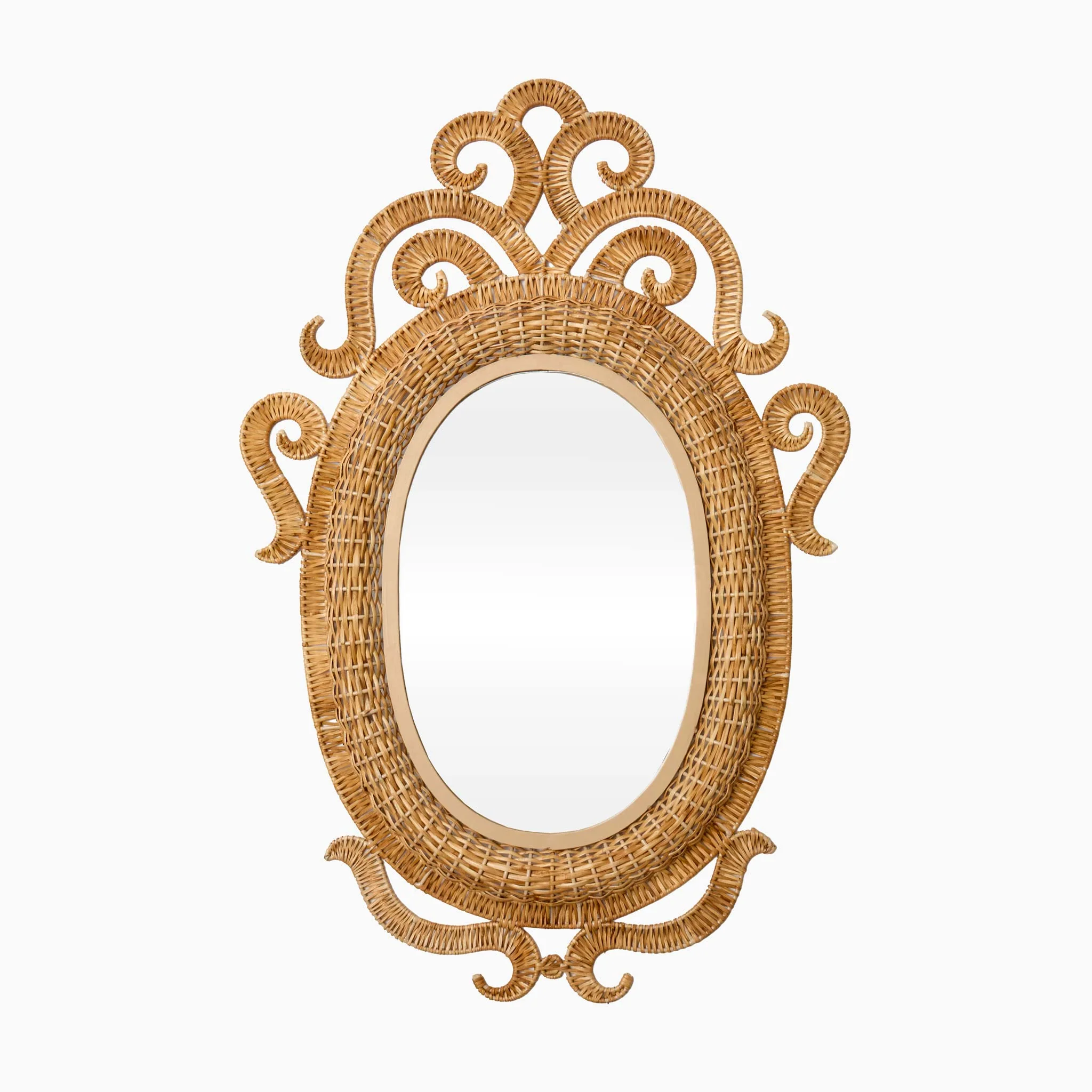 Medium Oval Grand Rattan Mirror