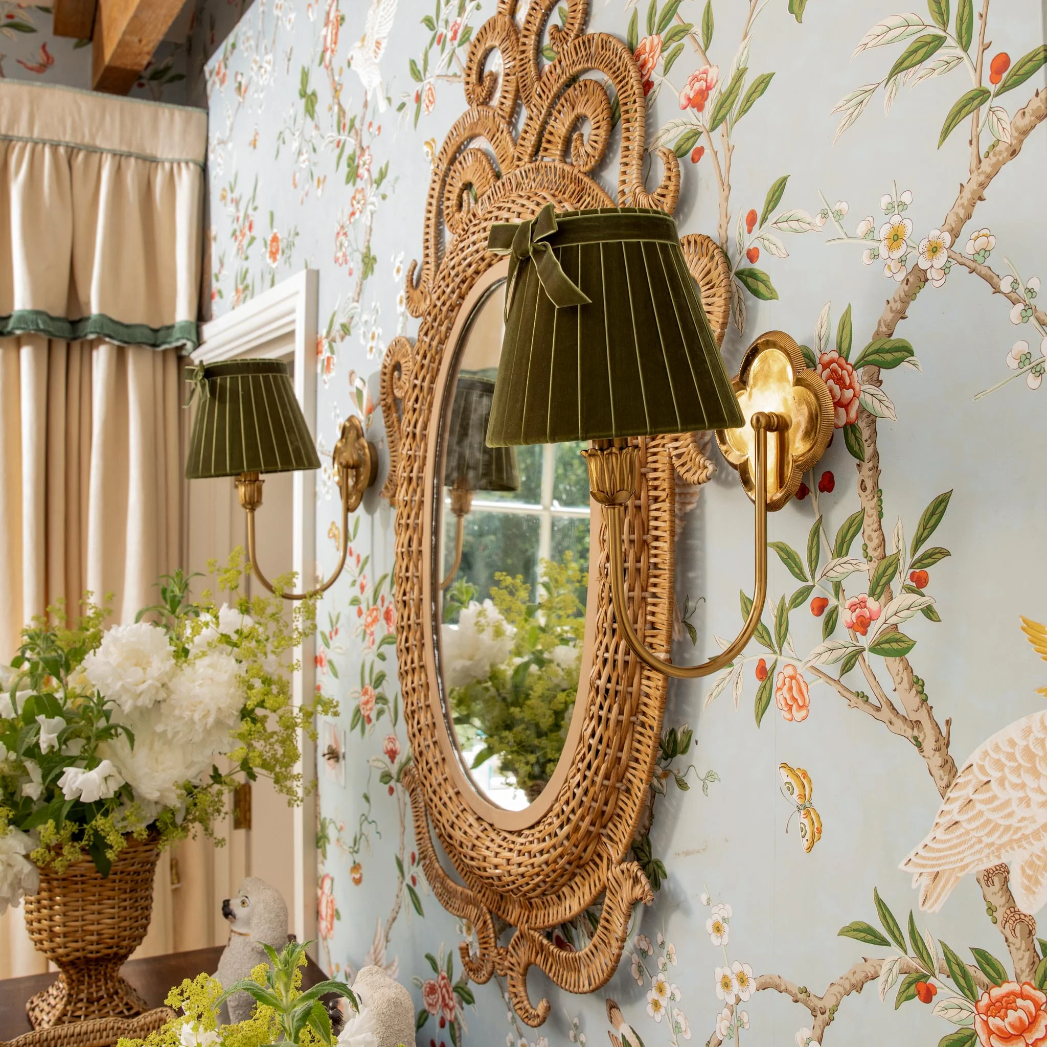 Medium Oval Grand Rattan Mirror - Image 3