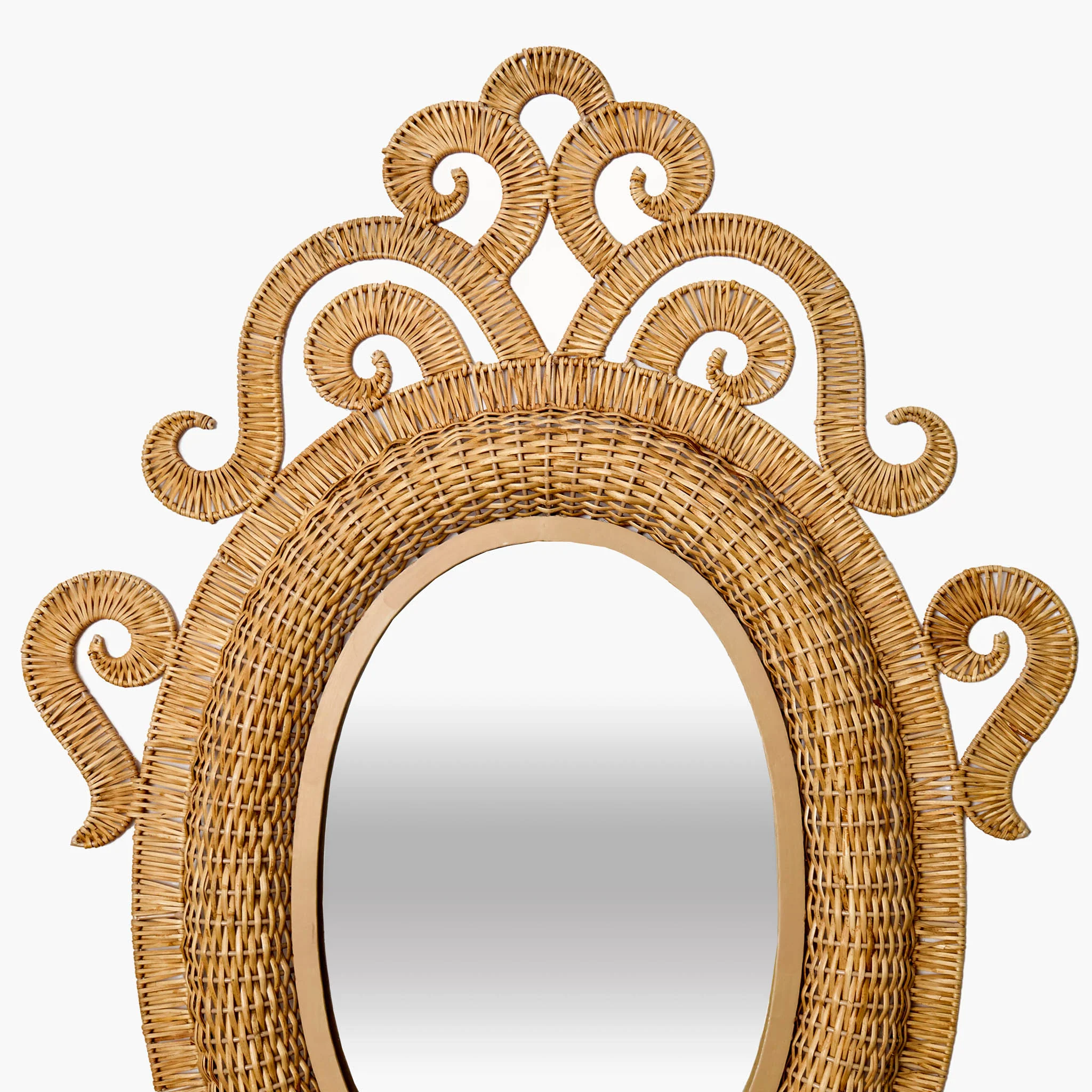 Medium Oval Grand Rattan Mirror - Image 5